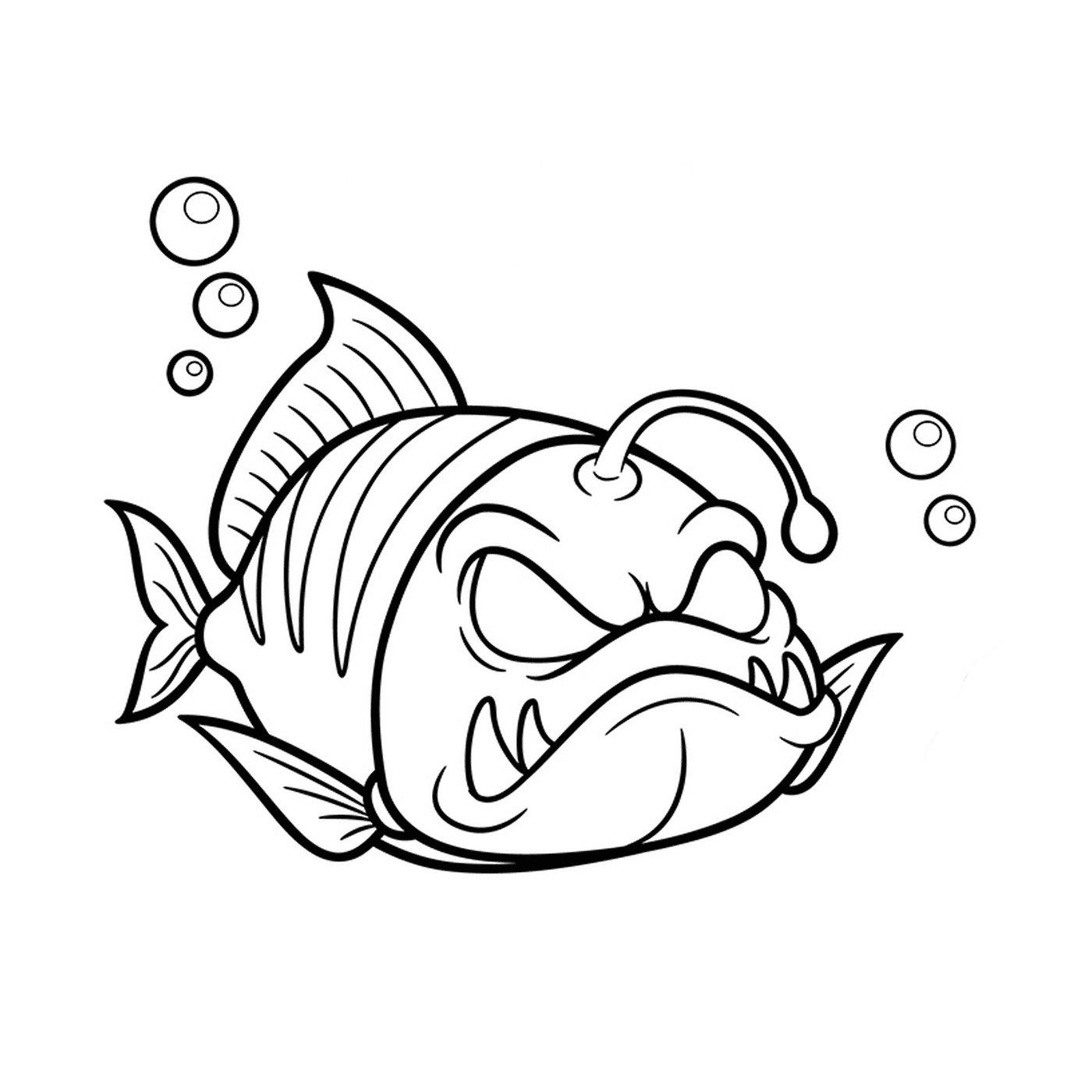  Lanterna di pesce dall'aspetto furioso 