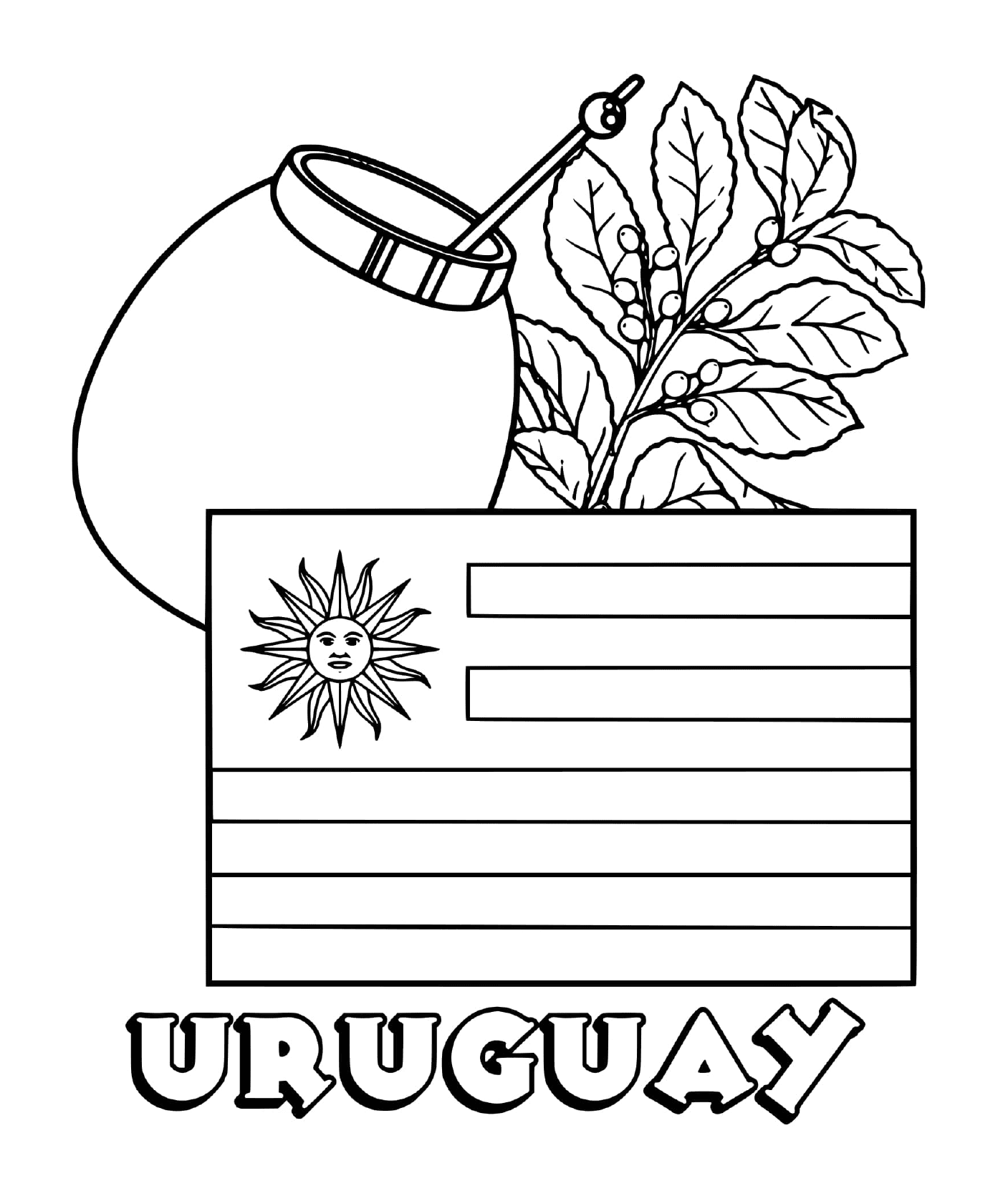  Bandera uruguaya, yesba mate 