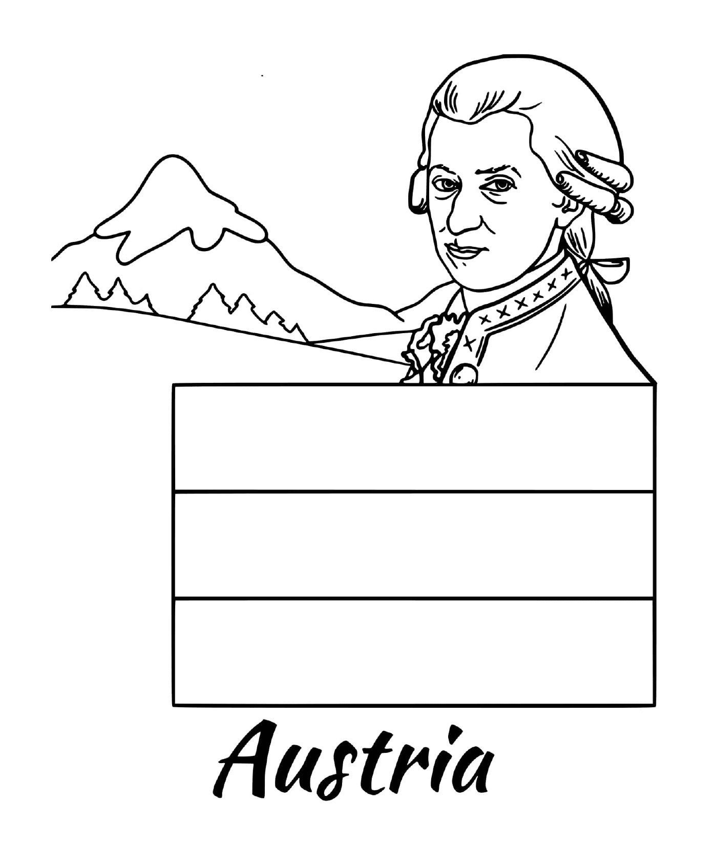 Flagge von Österreich, Mozart 