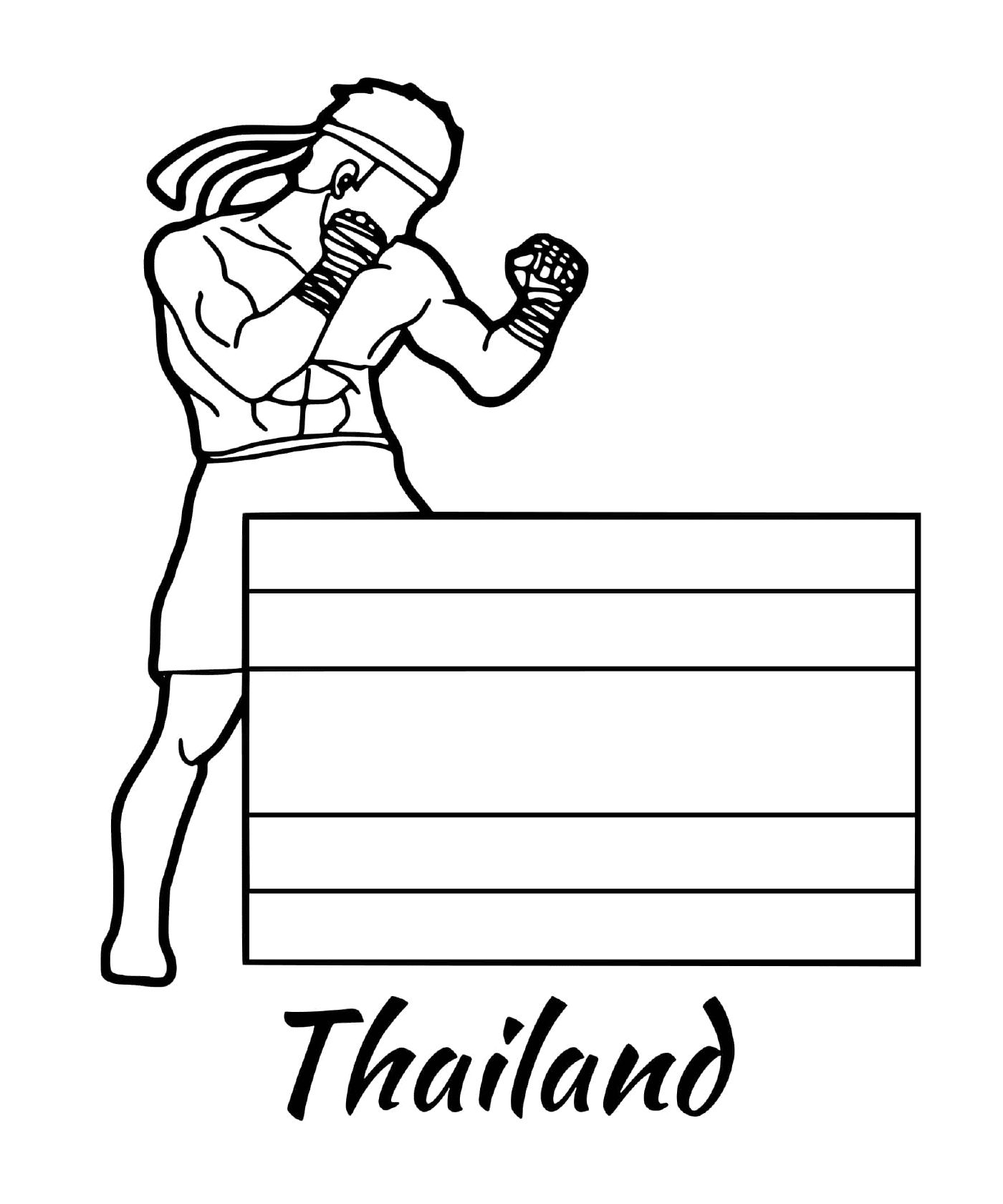  Flagge von Thailand, Muay Thai 