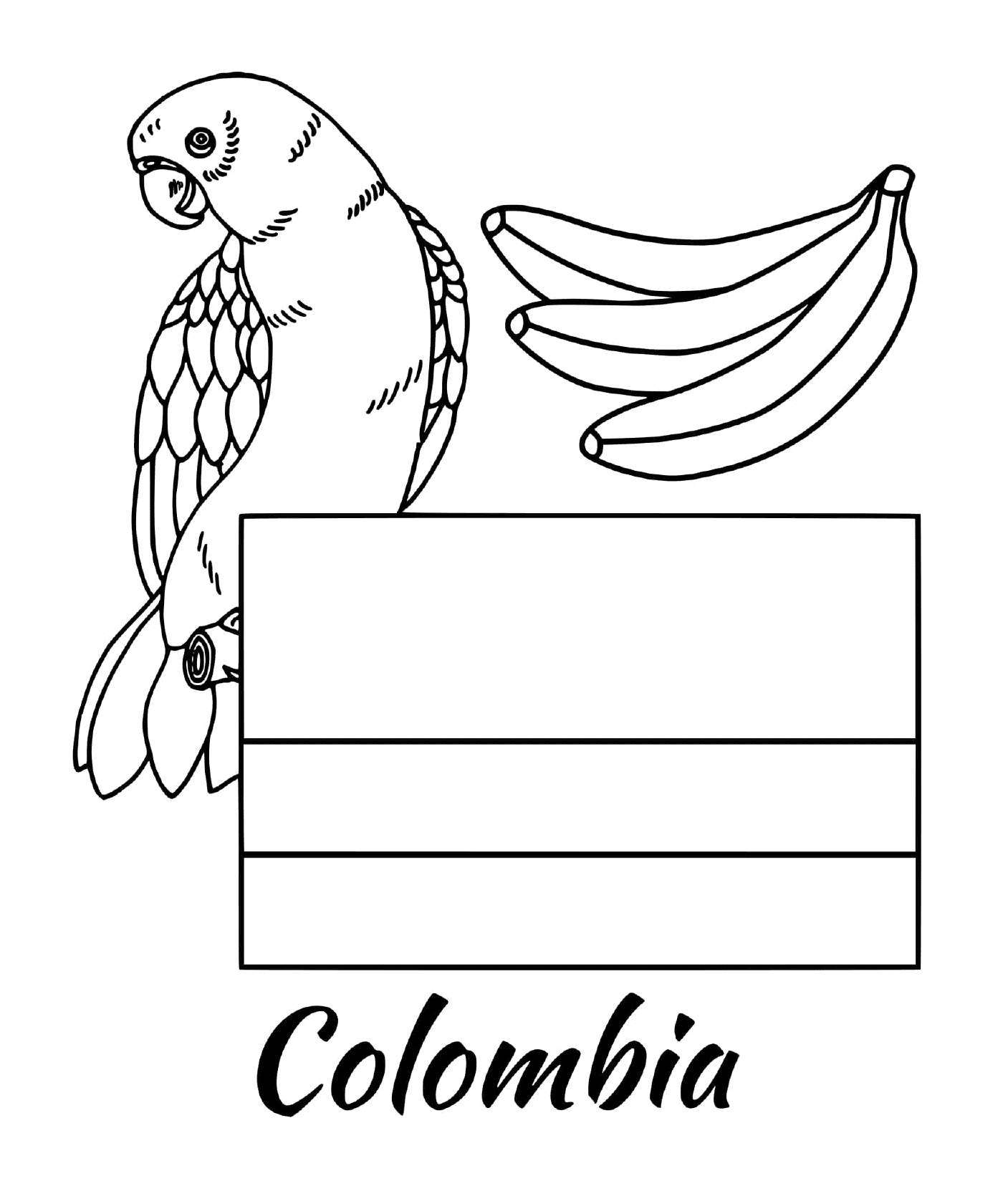  Флаг Колумбии, попугай 