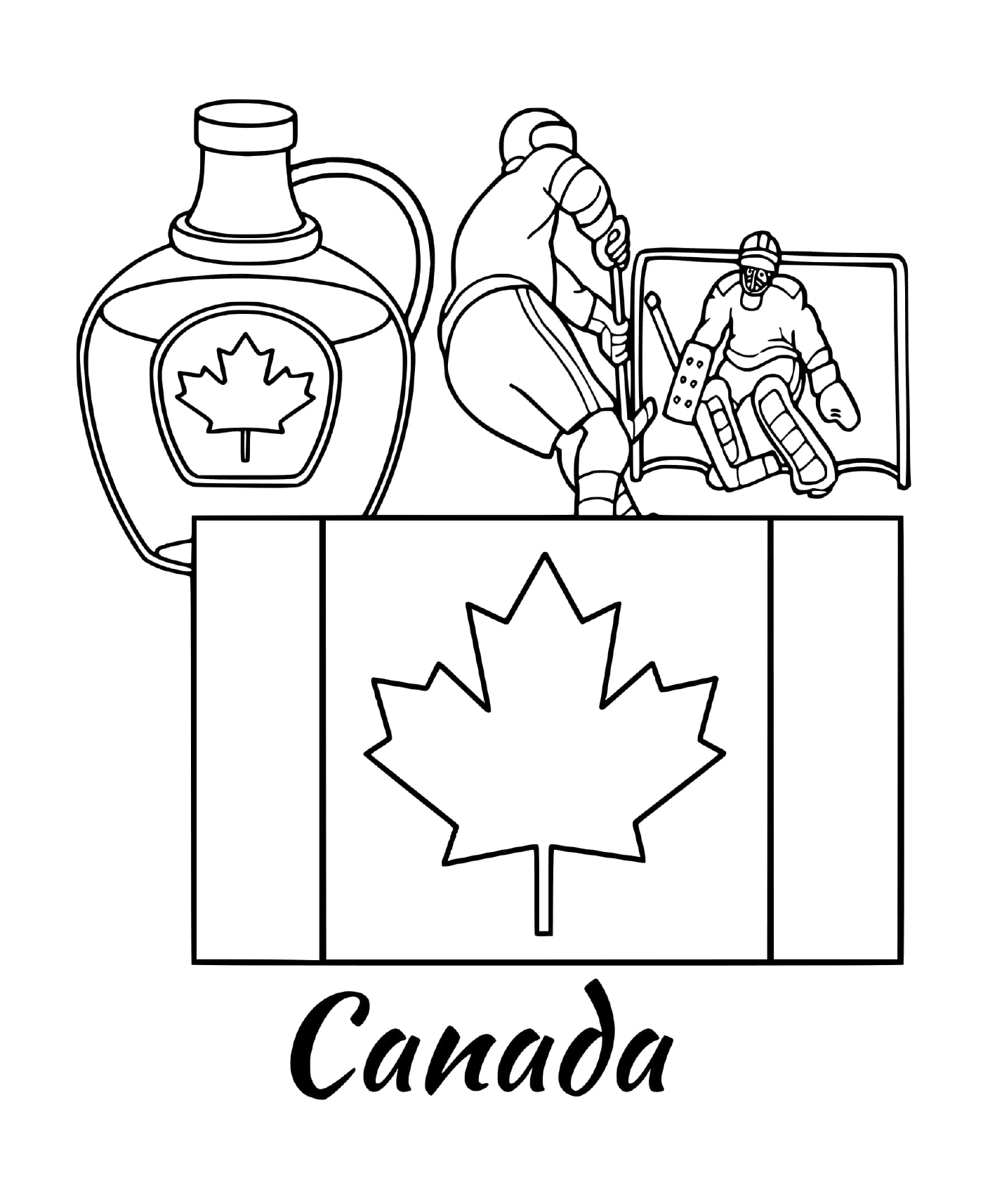  Bandera de Canadá con Maple 