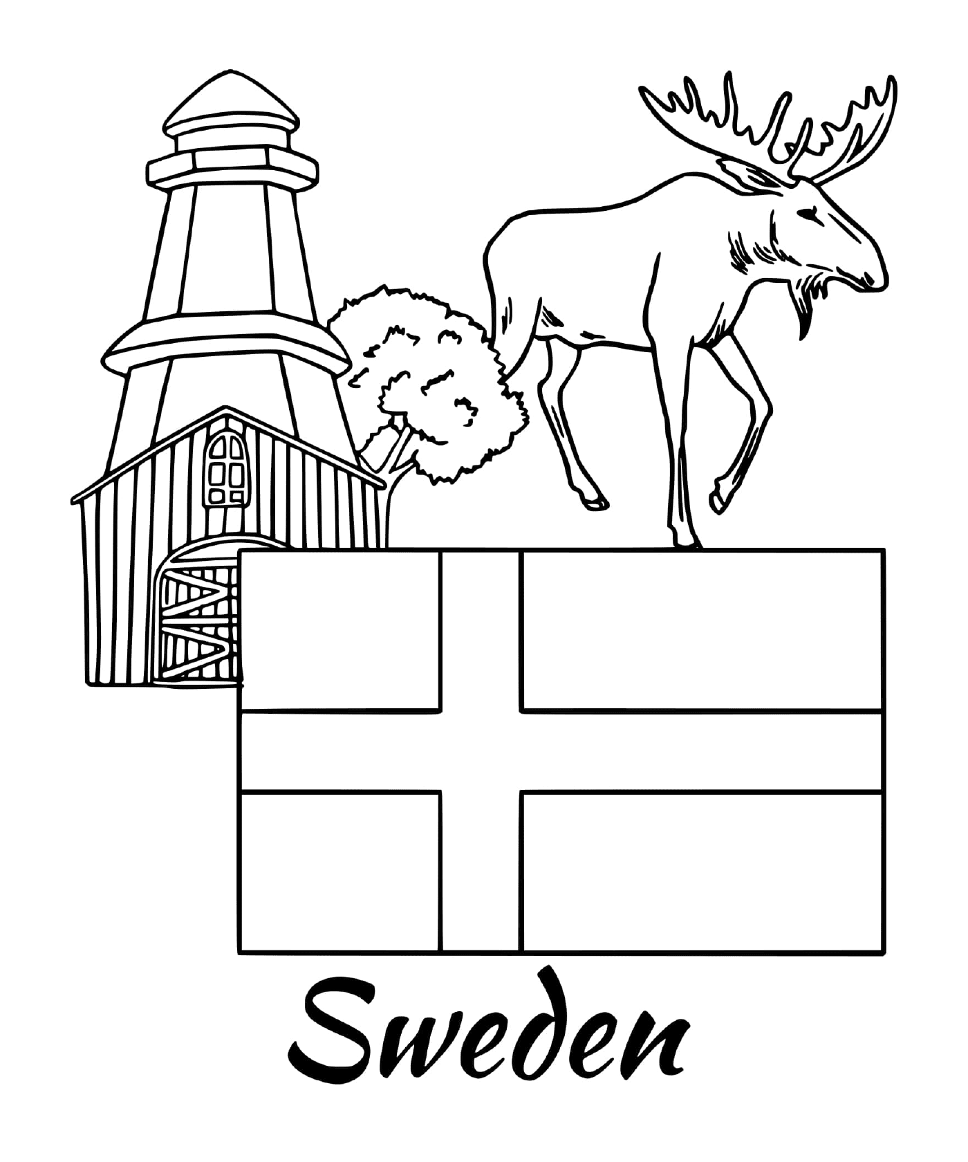  Bandiera della Svezia, slancio 