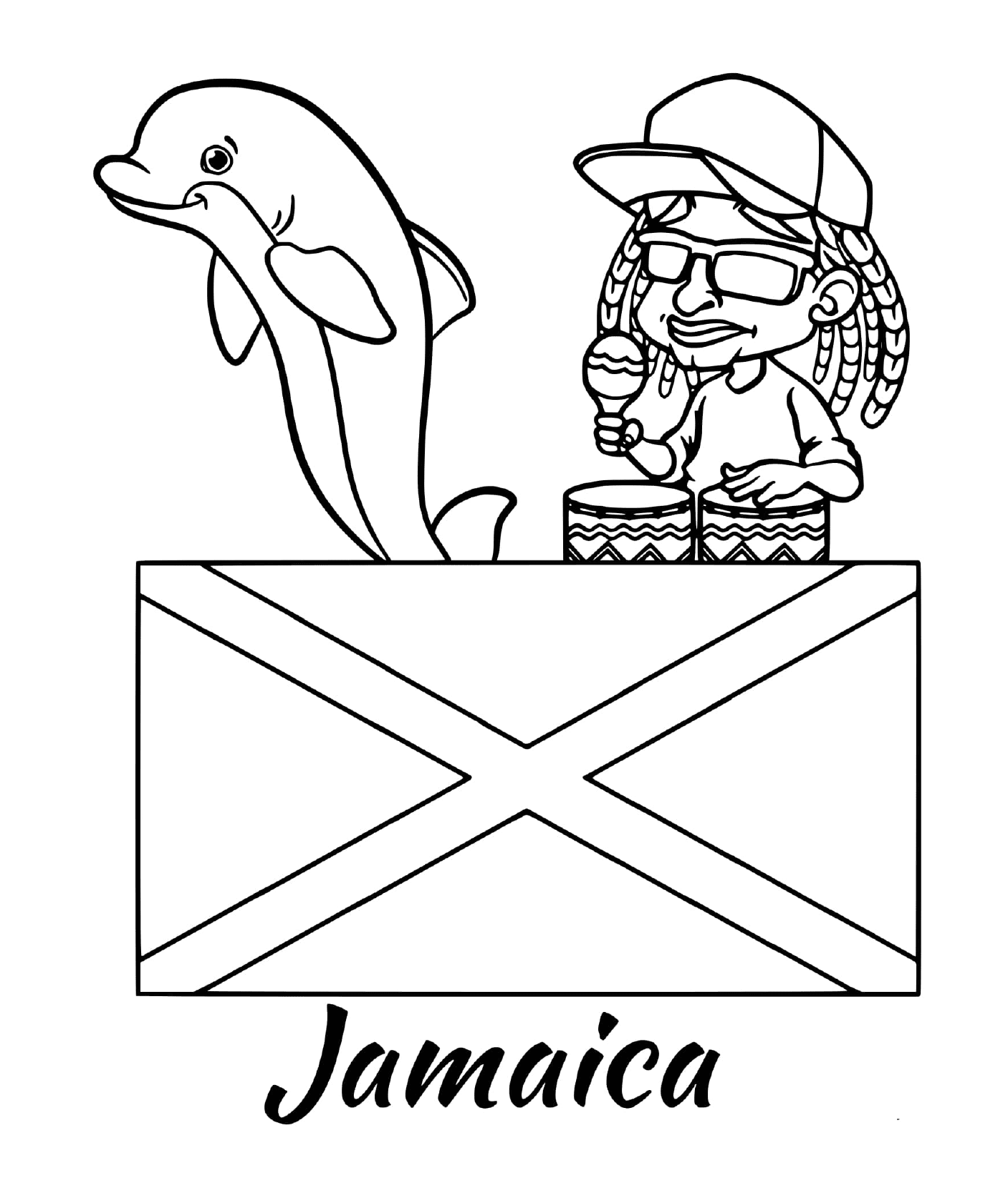  Bandera de Jamaica, reggae 