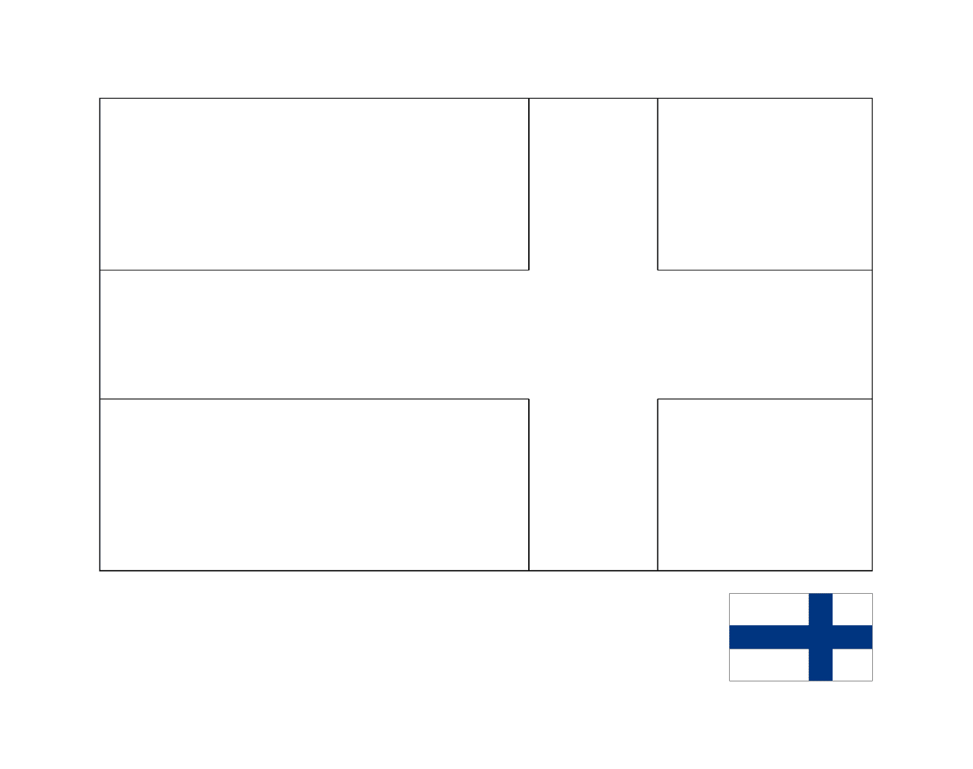  Una bandiera della Finlandia 