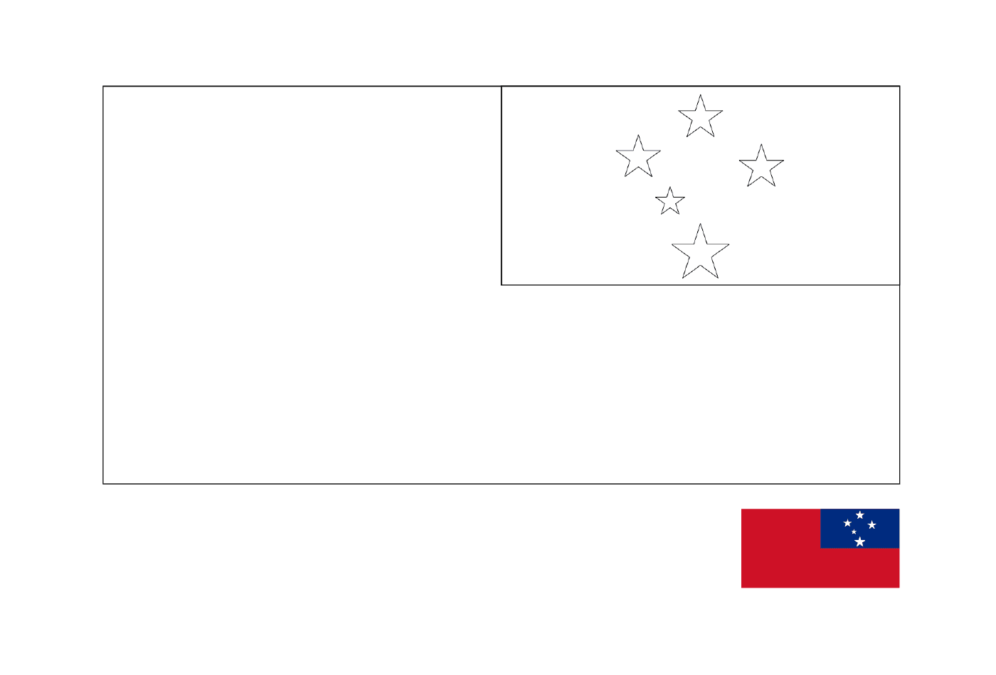  Eine samoanische Flagge 