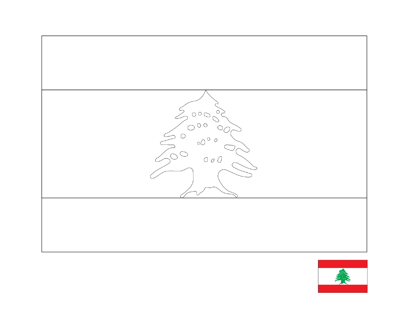 Eine Flagge des Libanon 
