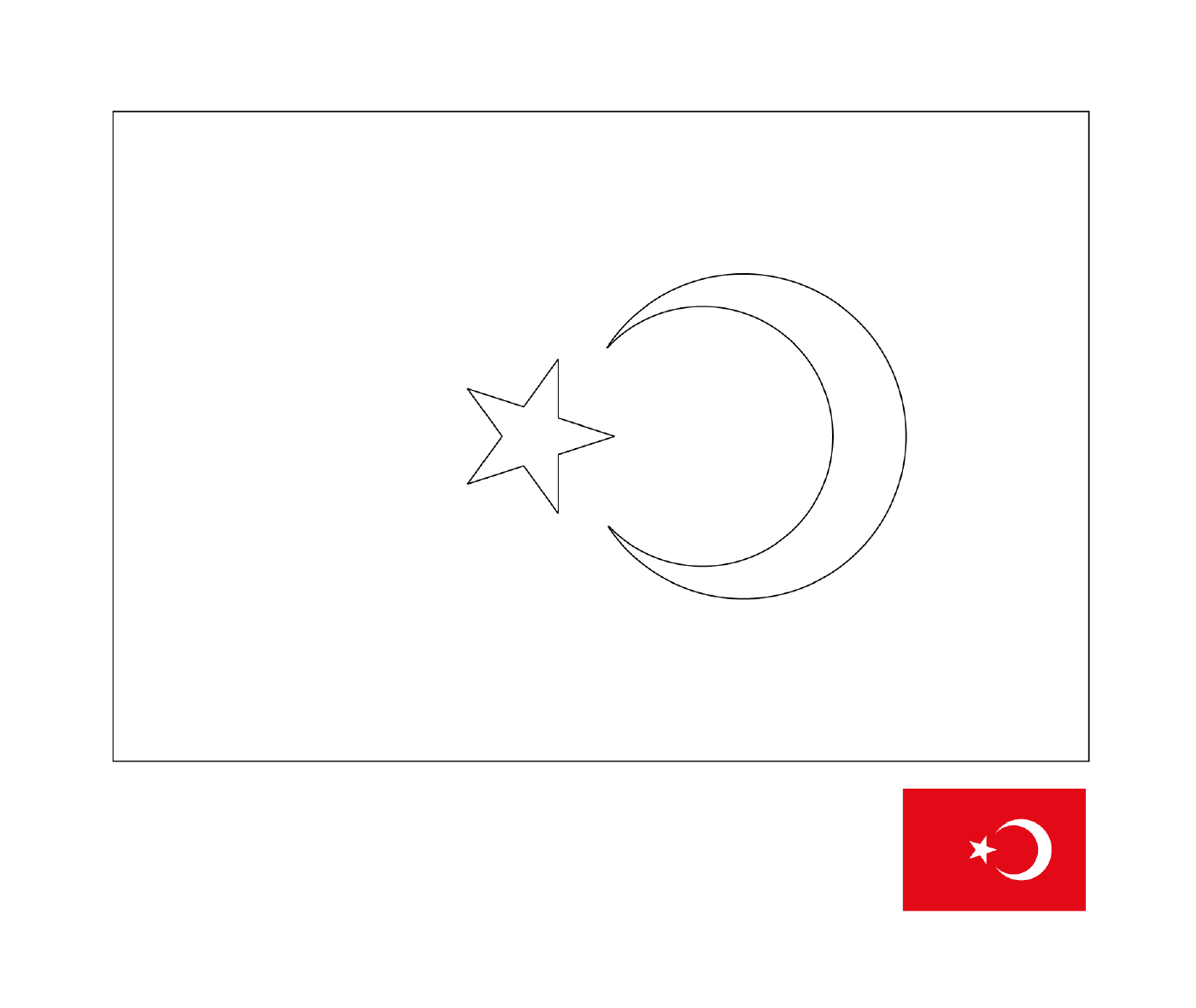  Una bandiera della Turchia 