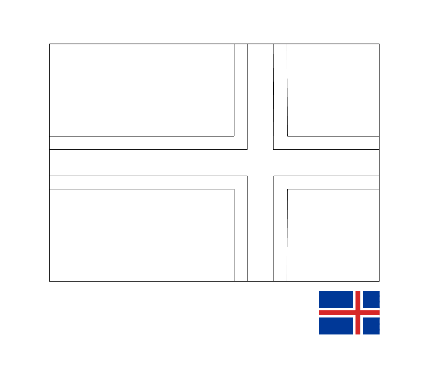  Eine Flagge von Island 