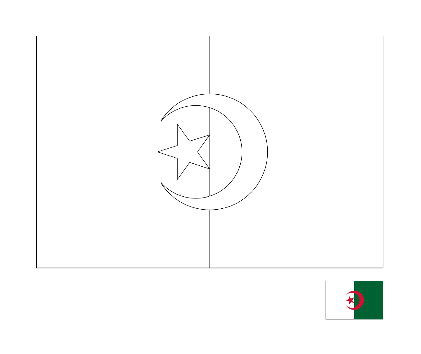  Una bandiera dell'Algeria 