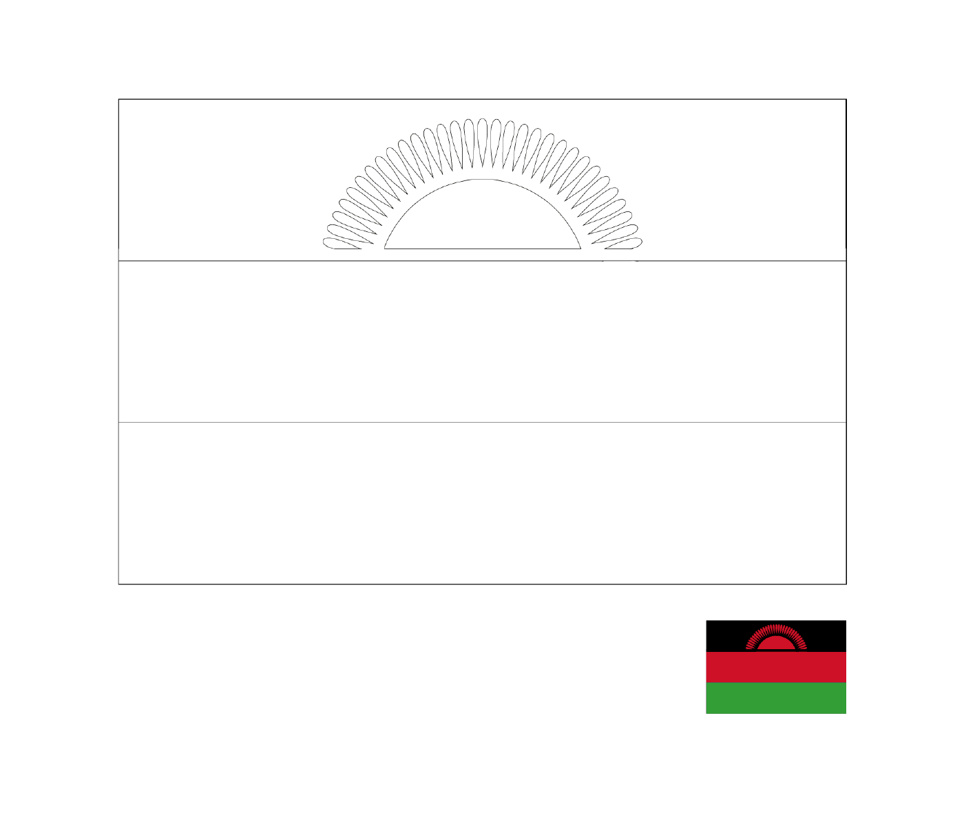  Eine Flagge von Malawi 