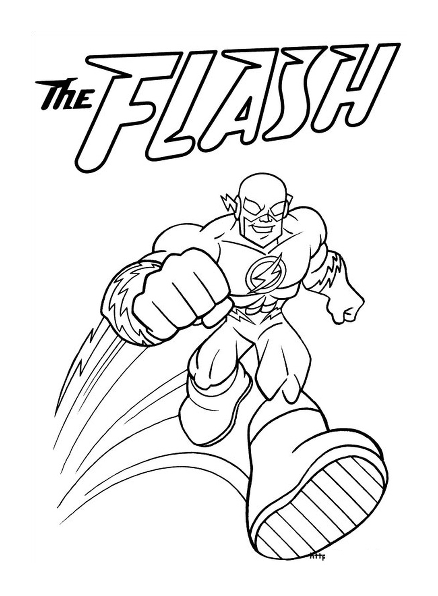  Superhéroe flash en acción 