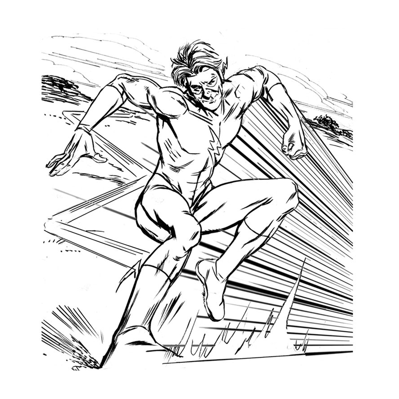  Flash, superhero, running after Iron Man 