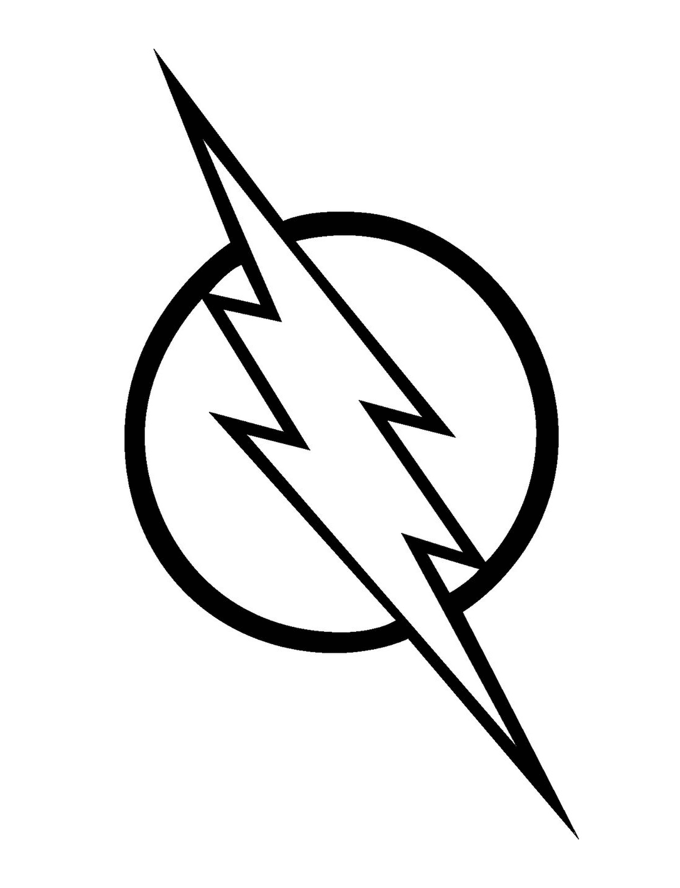  Логотип супергероя Флэша 