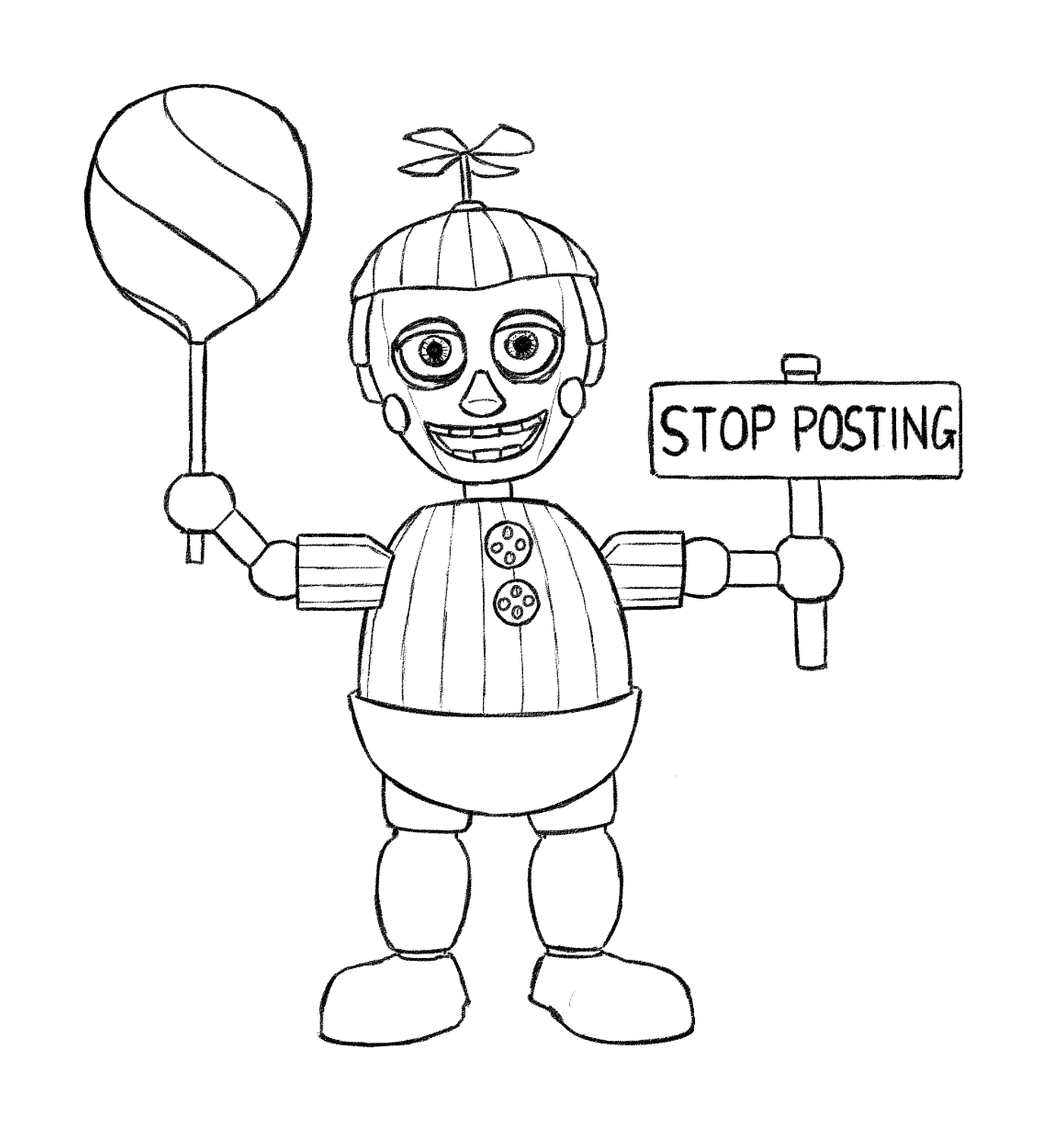  Un personaje de juguete sosteniendo una bola 