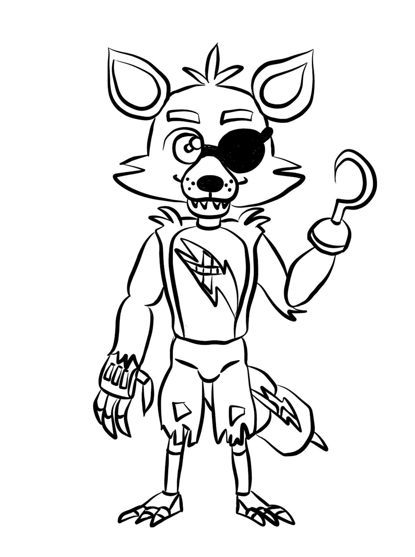  Un personaje de dibujos animados que representa a Foxy 