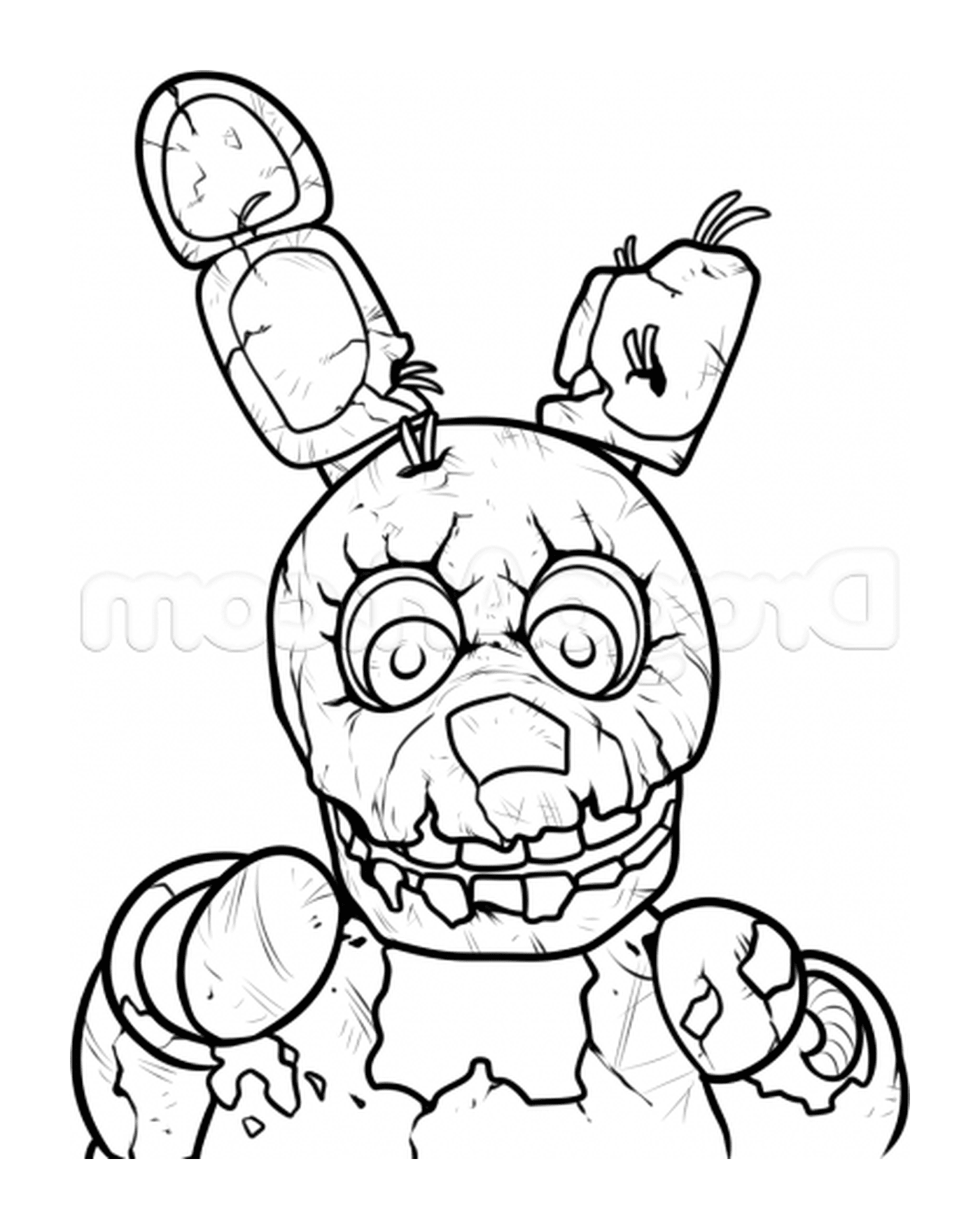  How to draw Toy Bonnie from Five Nights at Freddy's 