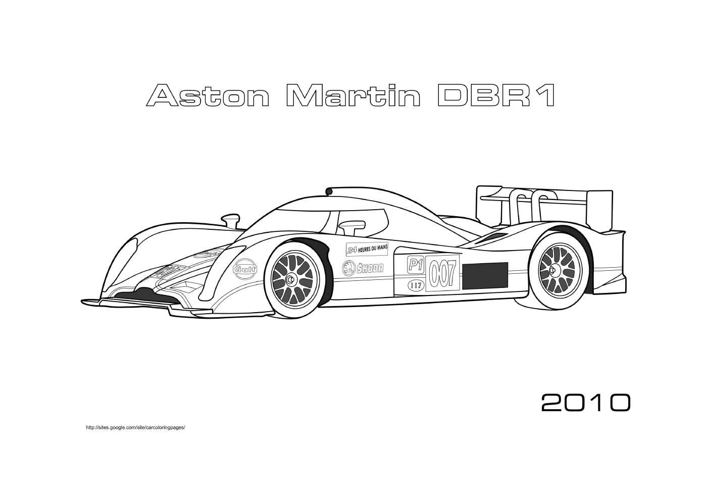  Aston Martin auto da corsa DBR1 2010 
