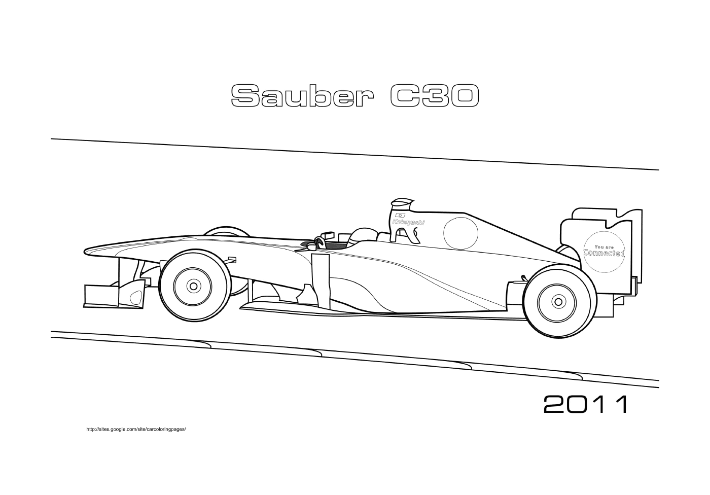  Sauber C30 2011 coche de carreras 
