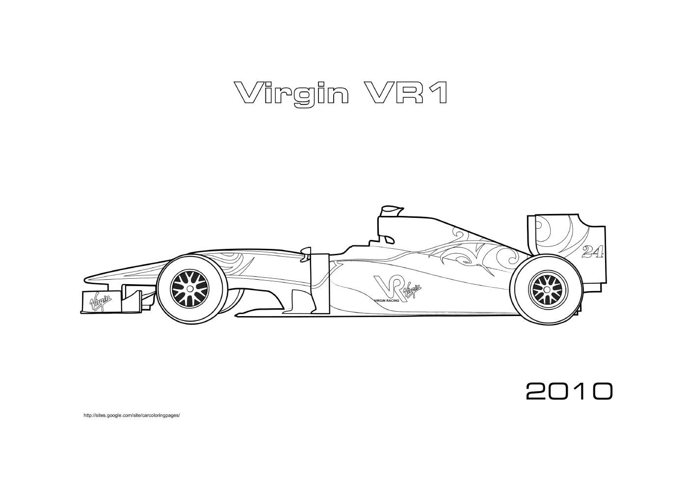  Virgin VR1 2010 race car 