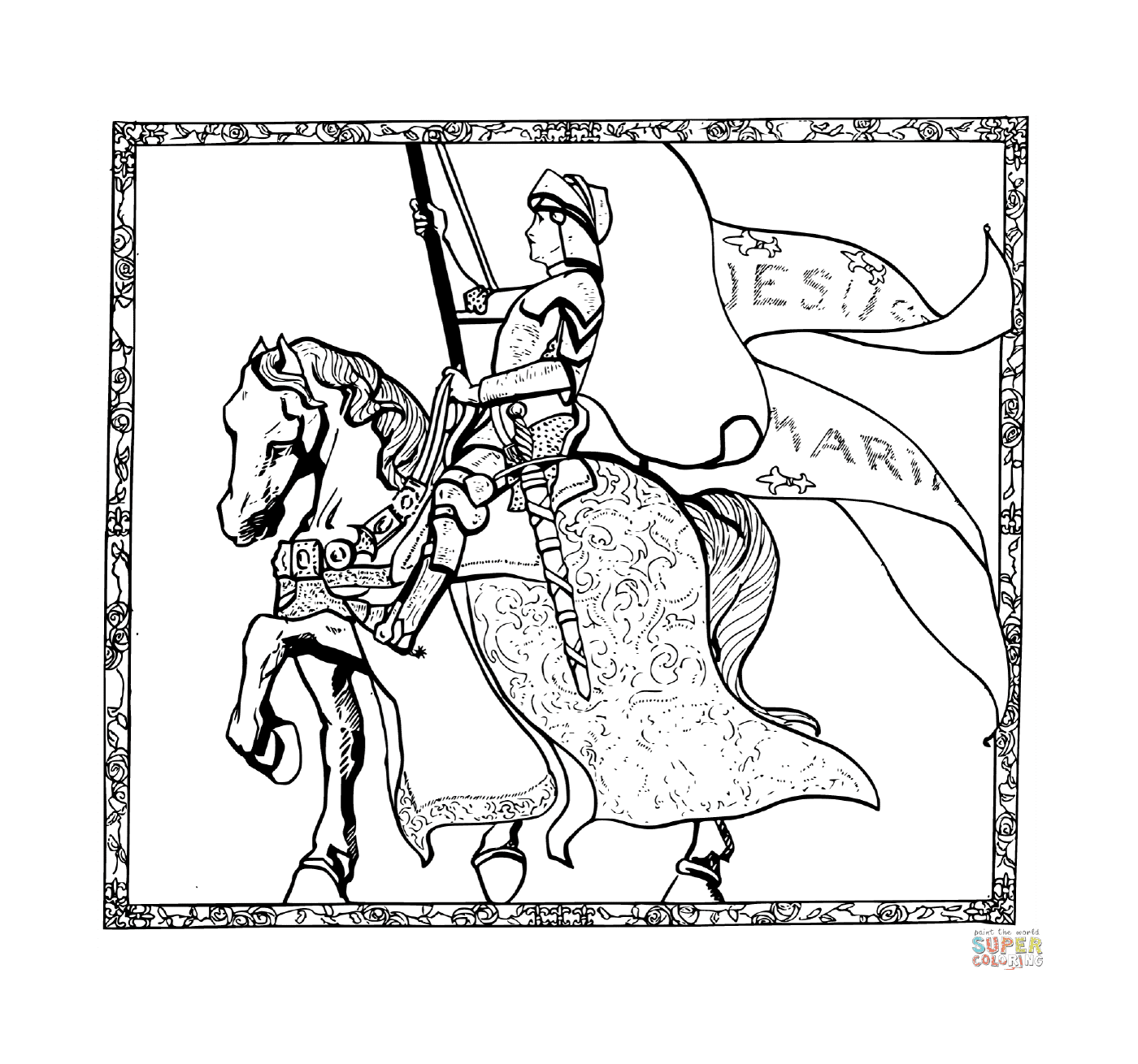  Joan of Arc riding a horse 