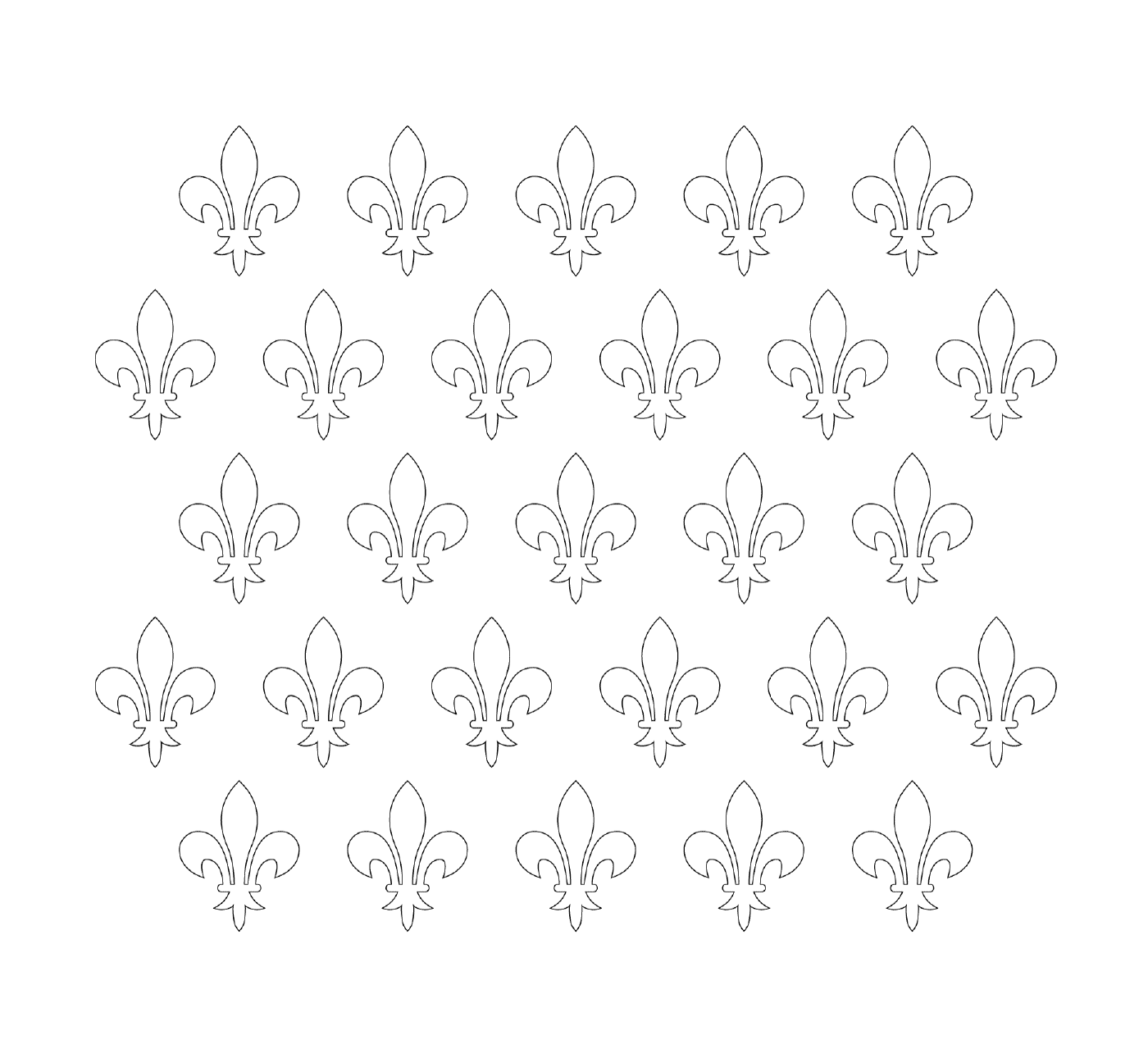 Elegant flower-of-lys pattern 
