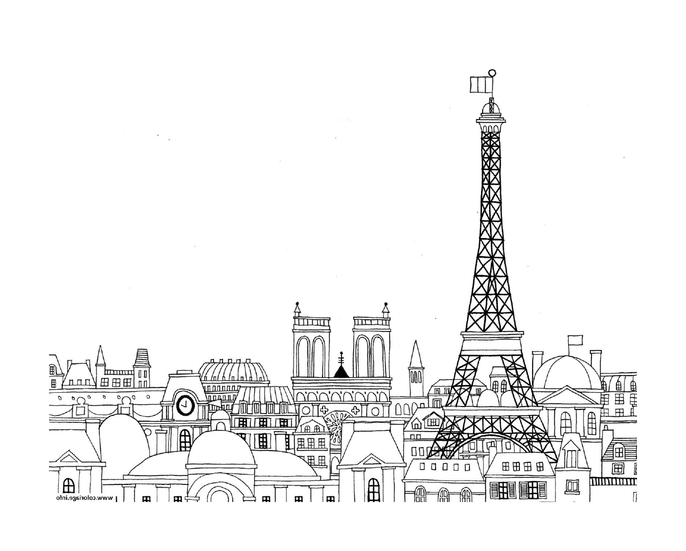  View of the city of Paris 