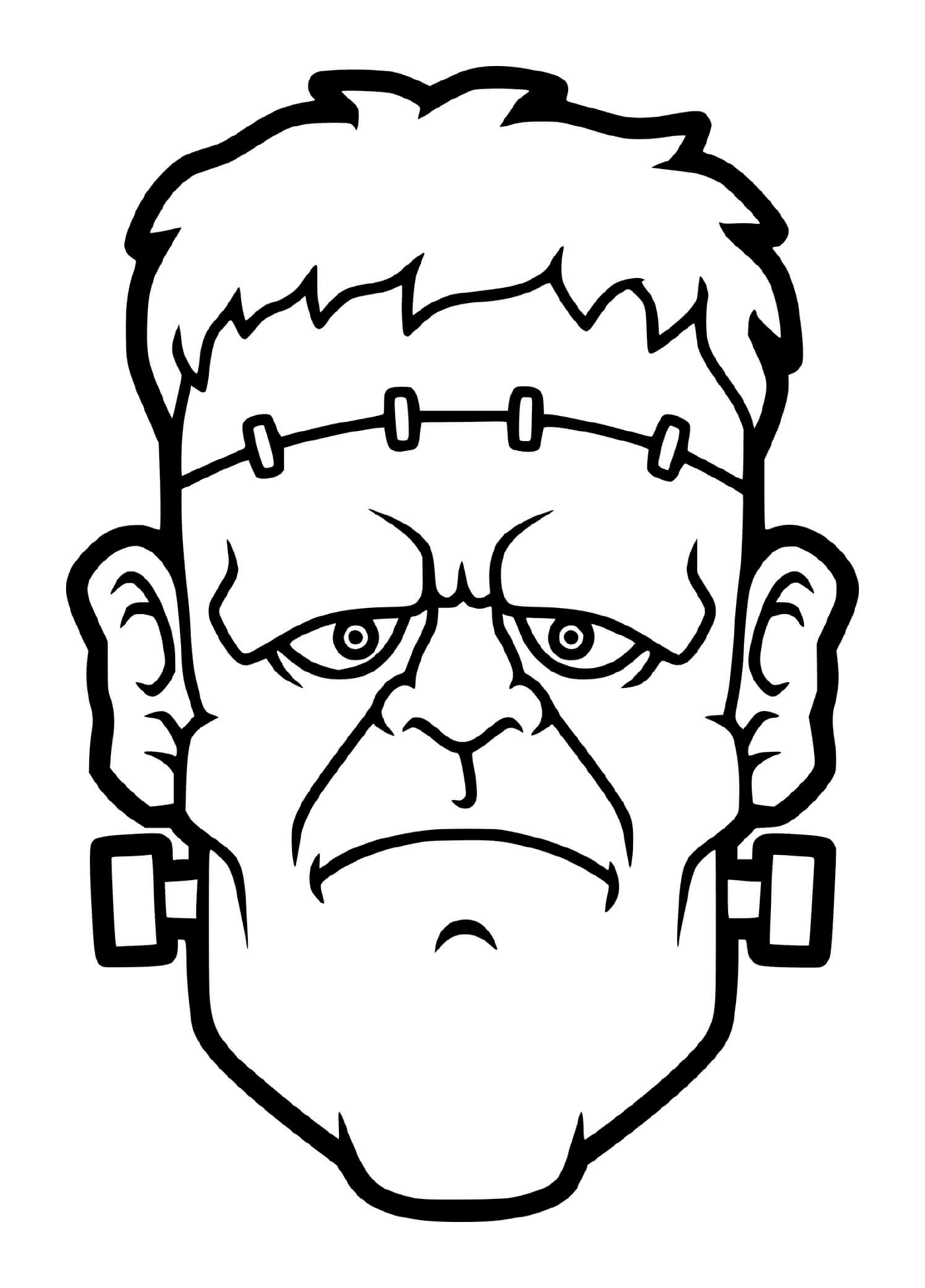  Frankenstein's realistic head 