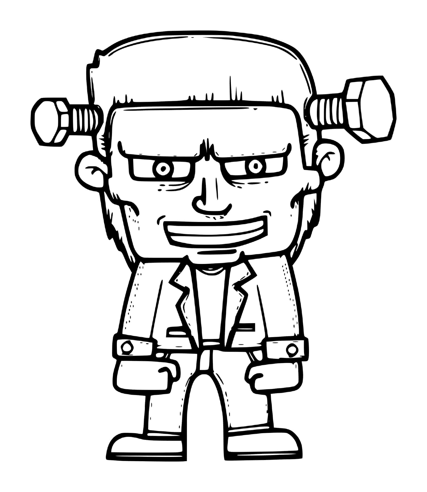  Frankenstein im Cartoon im Kostüm 