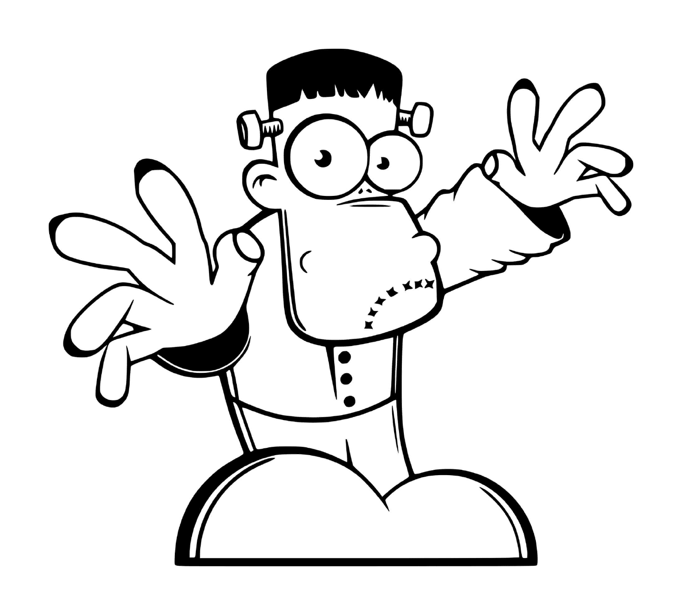  Il cartone animato divertente di Frankenstein 