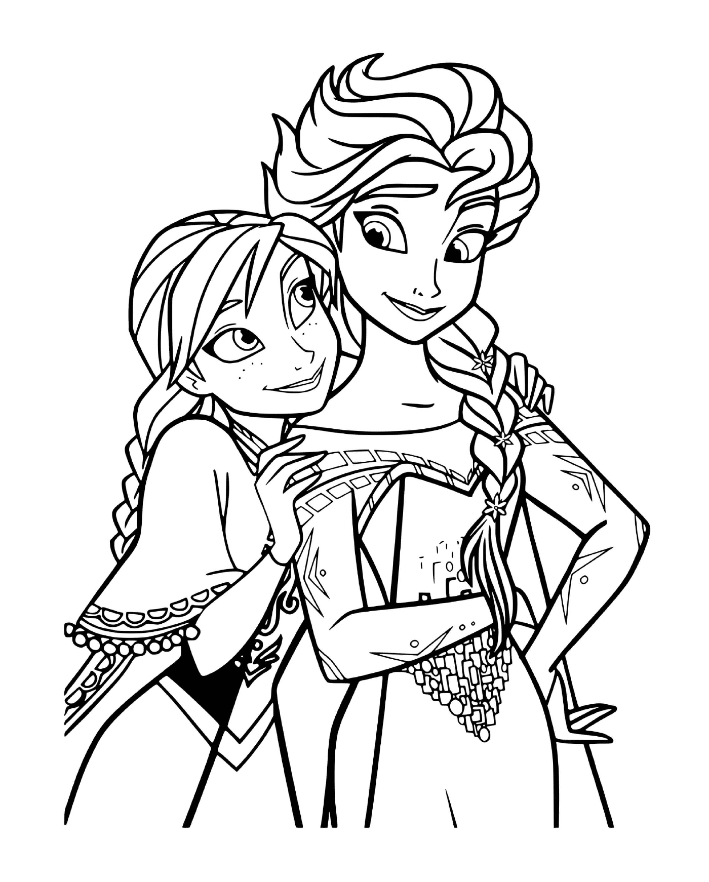  Elsa y Anna, mejores amigos 