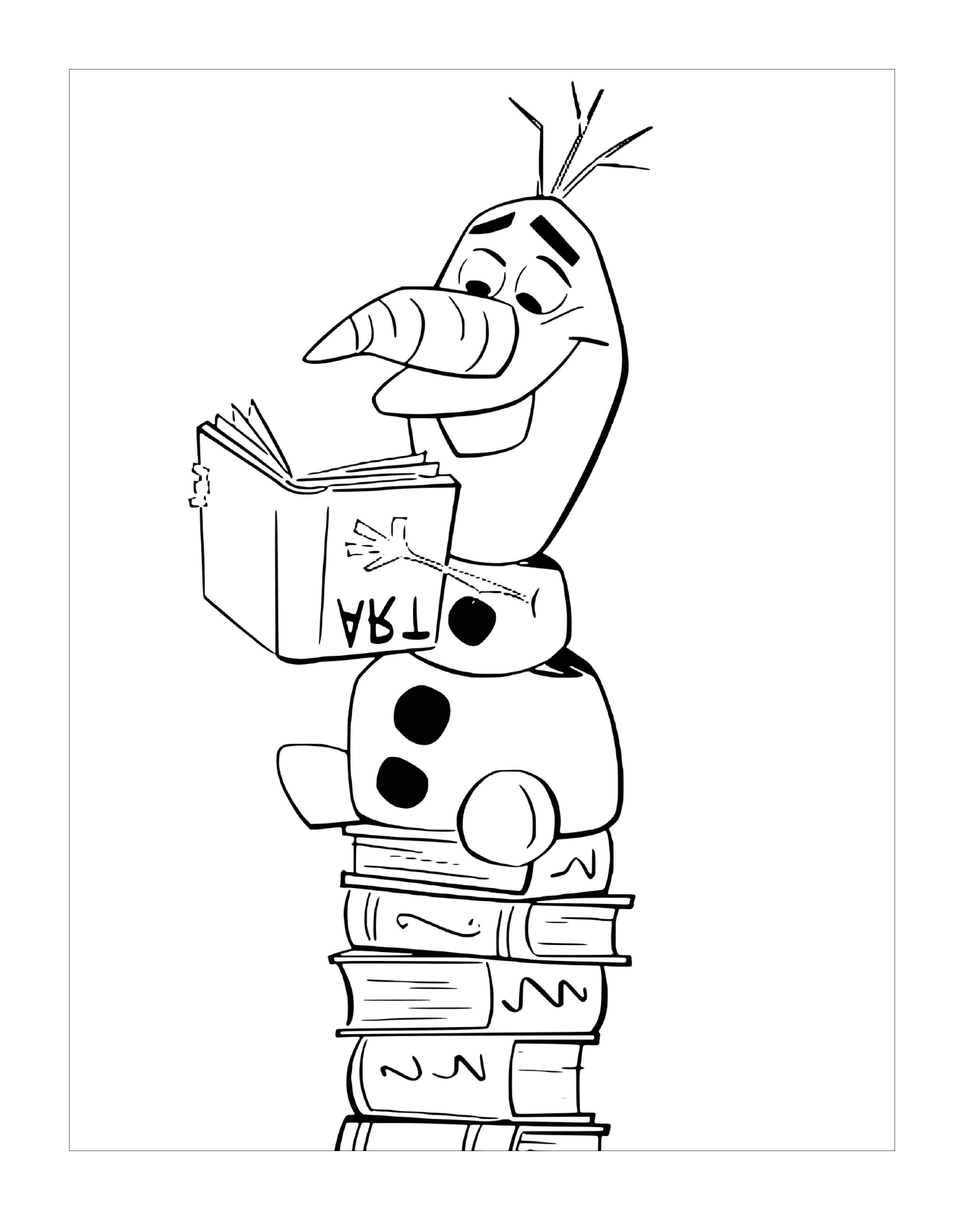  Olaf reads books 