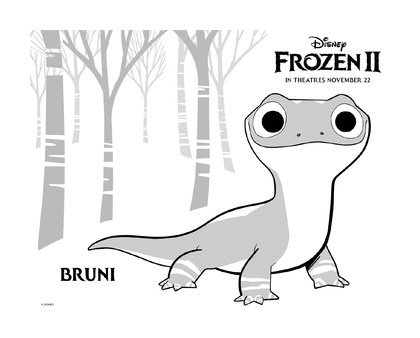  Bruni, el fuego de Disney Salamandra La Reina de la Nieve 2 