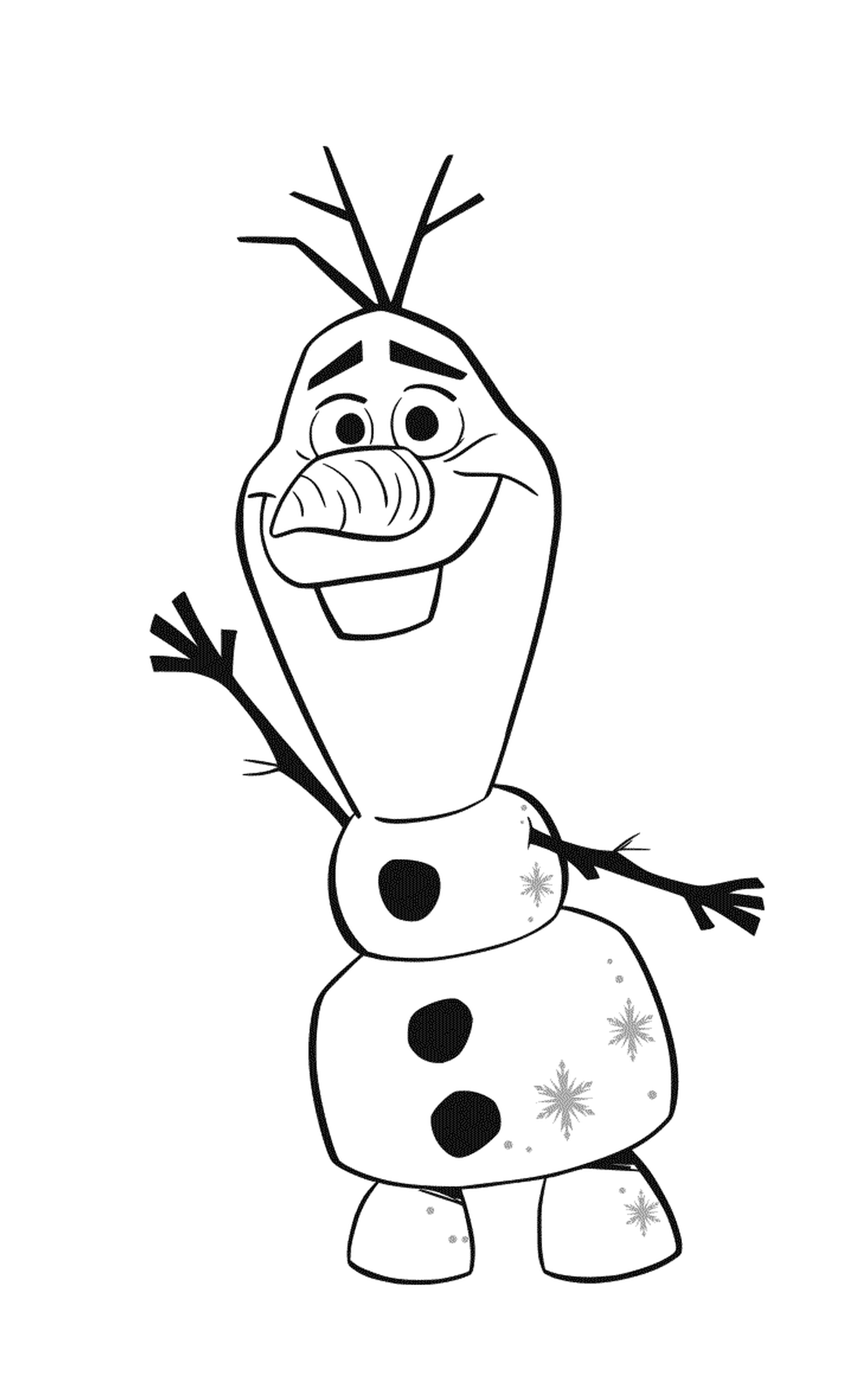  Olaf, the animated snowman of Elsa and Anna's childhood 