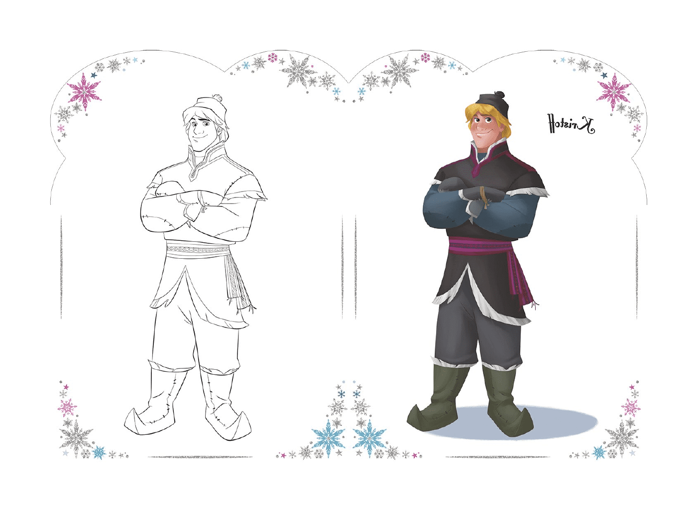  Kristoff of The Snow Queen in color 