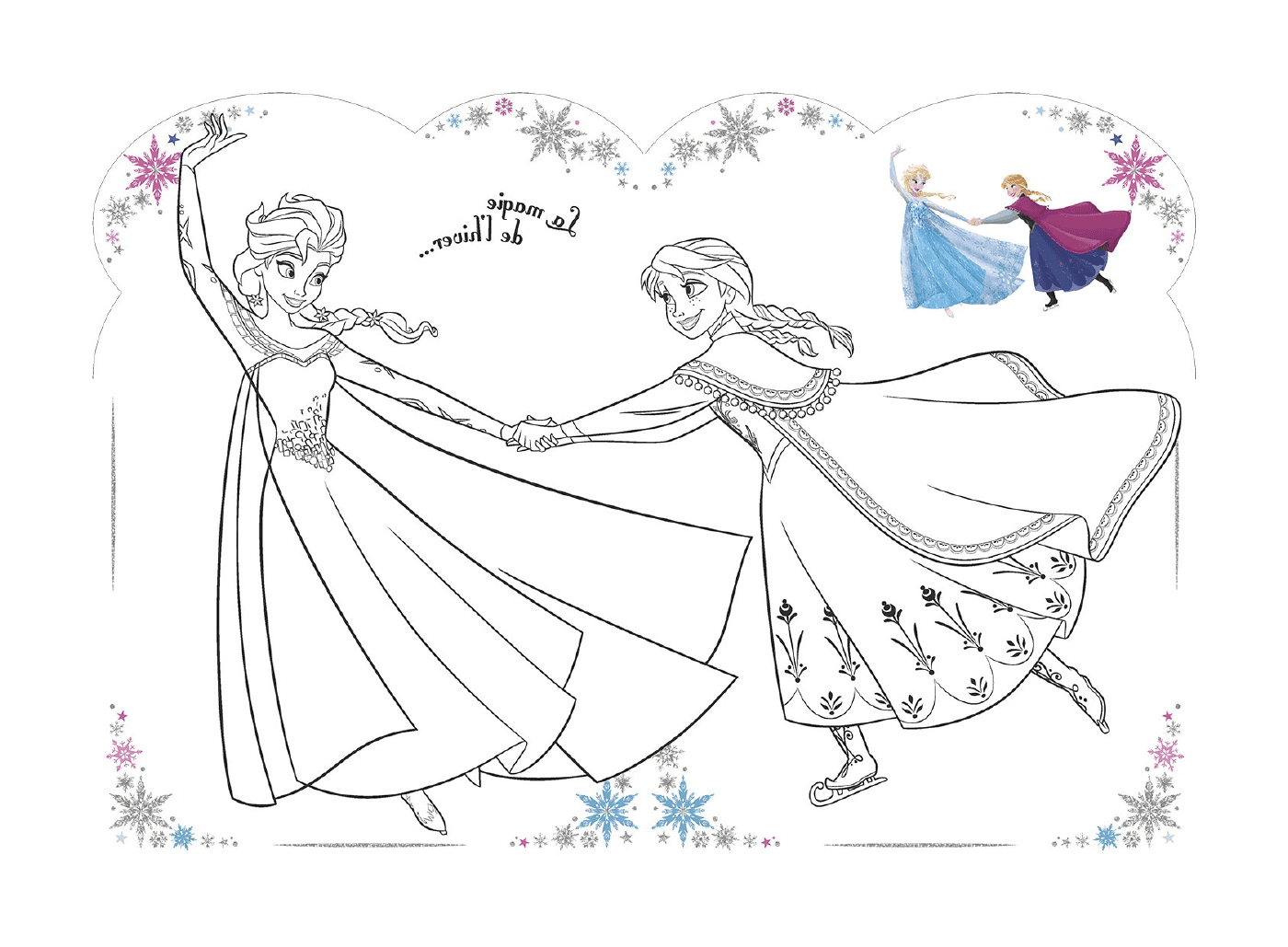  The magic of winter with Elsa and Anna 
