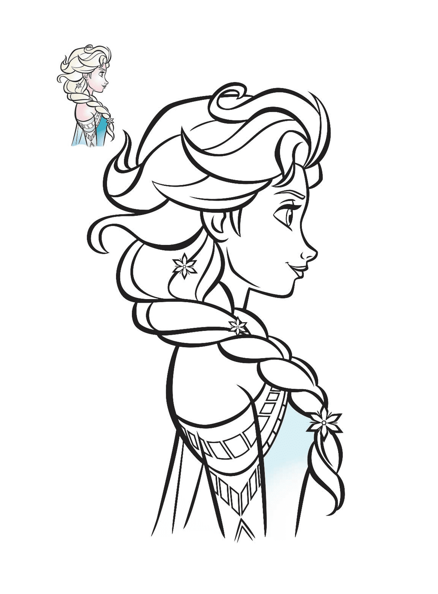  Elsa, snow queen, profile 