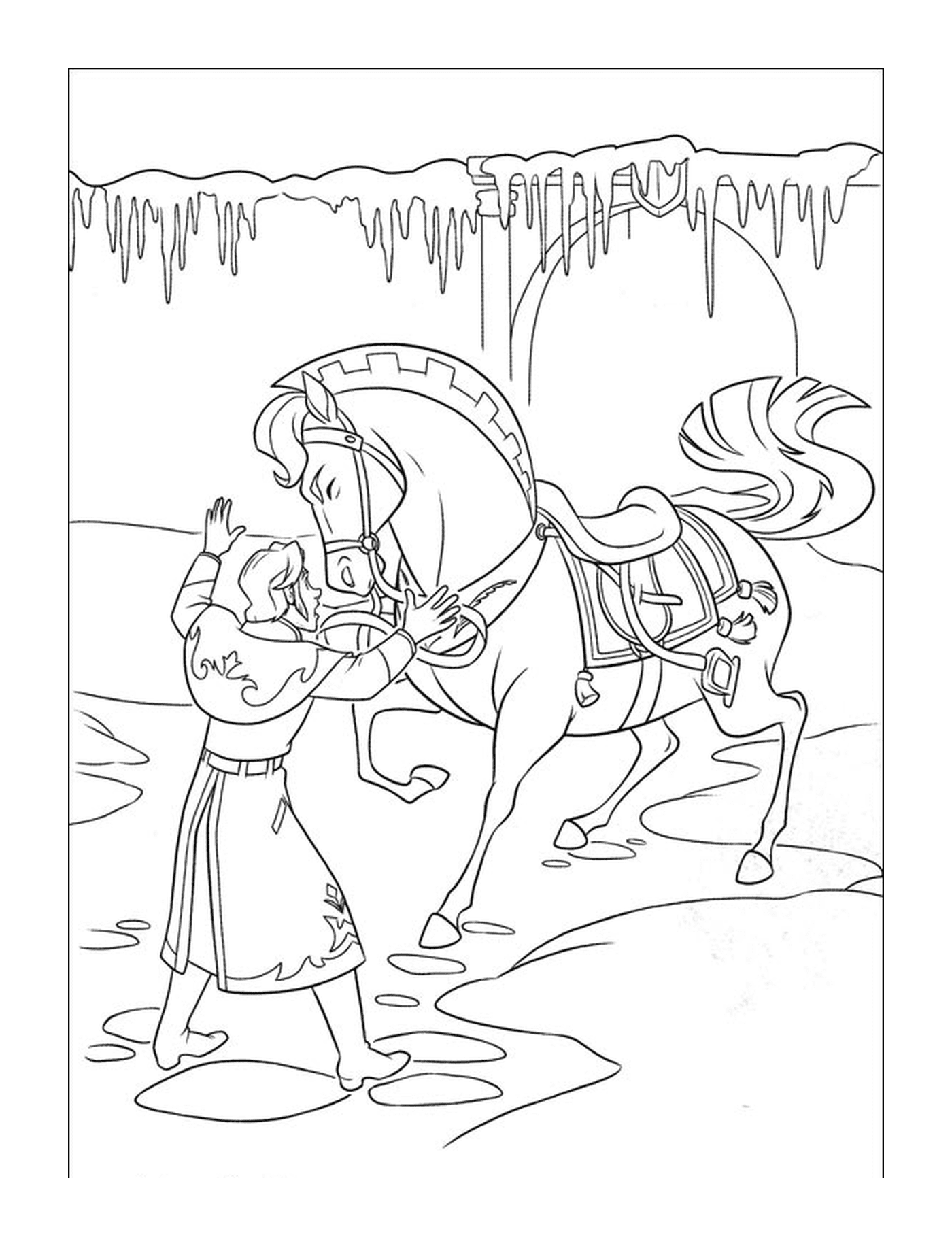  Принц Ханс со своей лошадью 