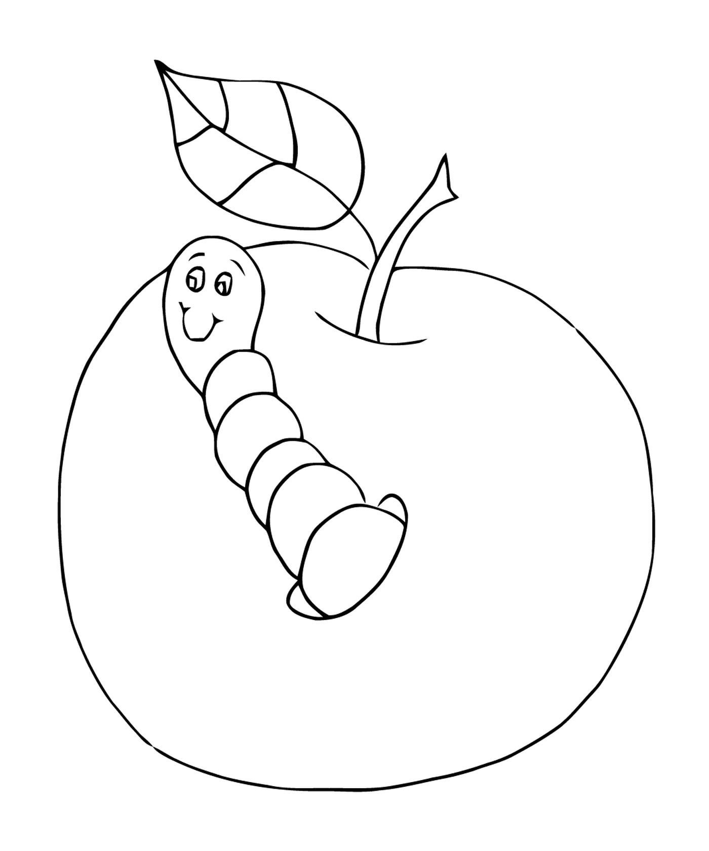  caterpillar in a crisp apple 
