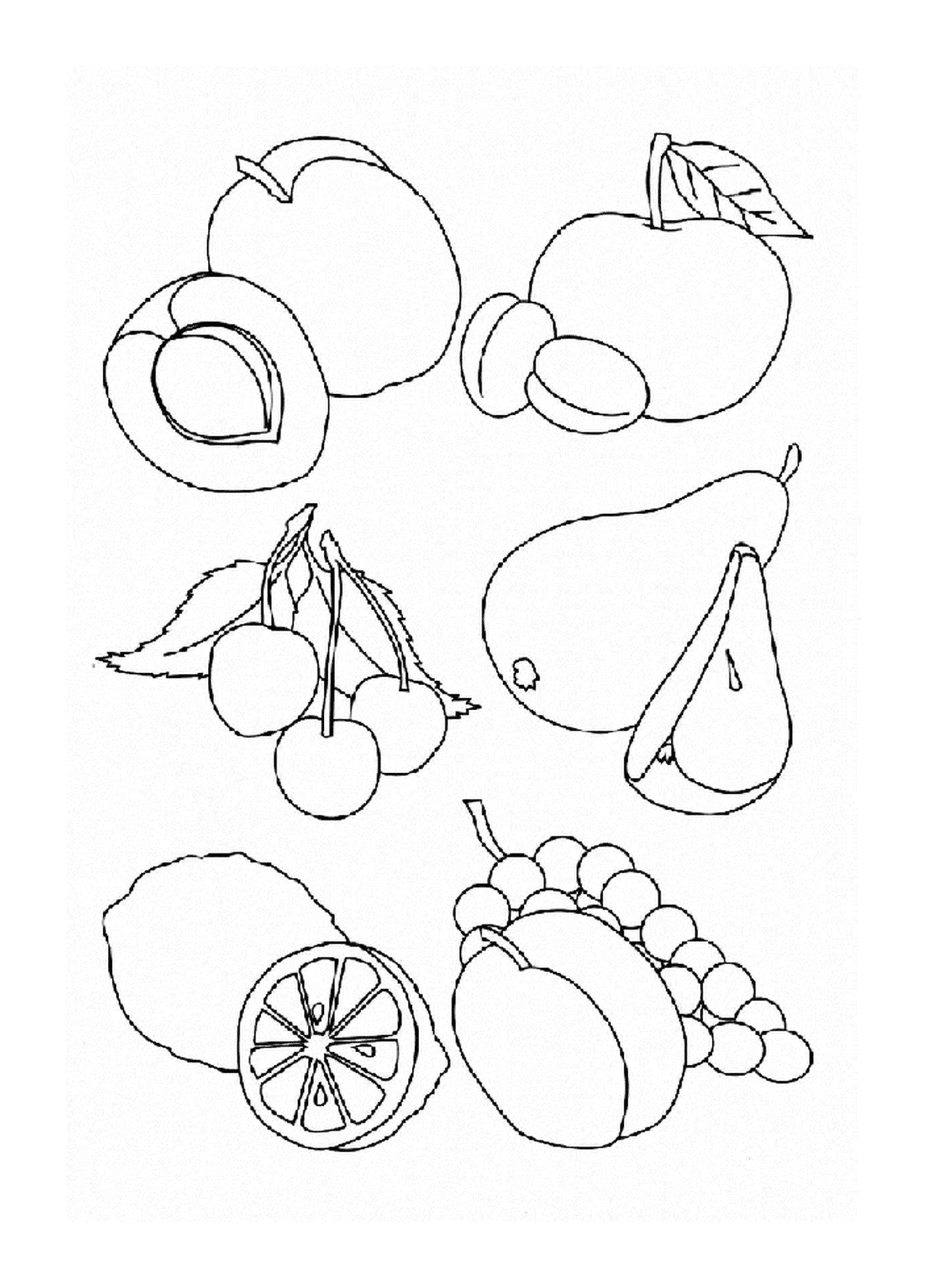  various appetizing fruits 