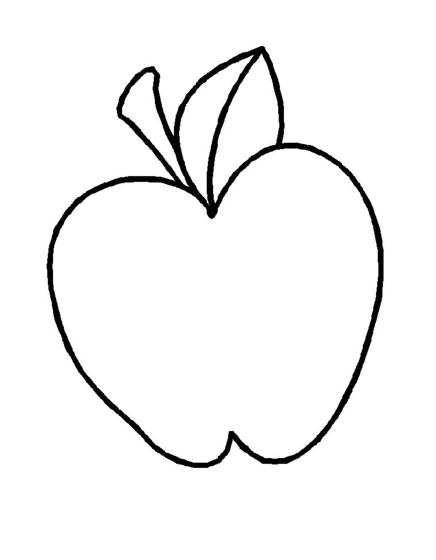  manzana agachada dibujada 