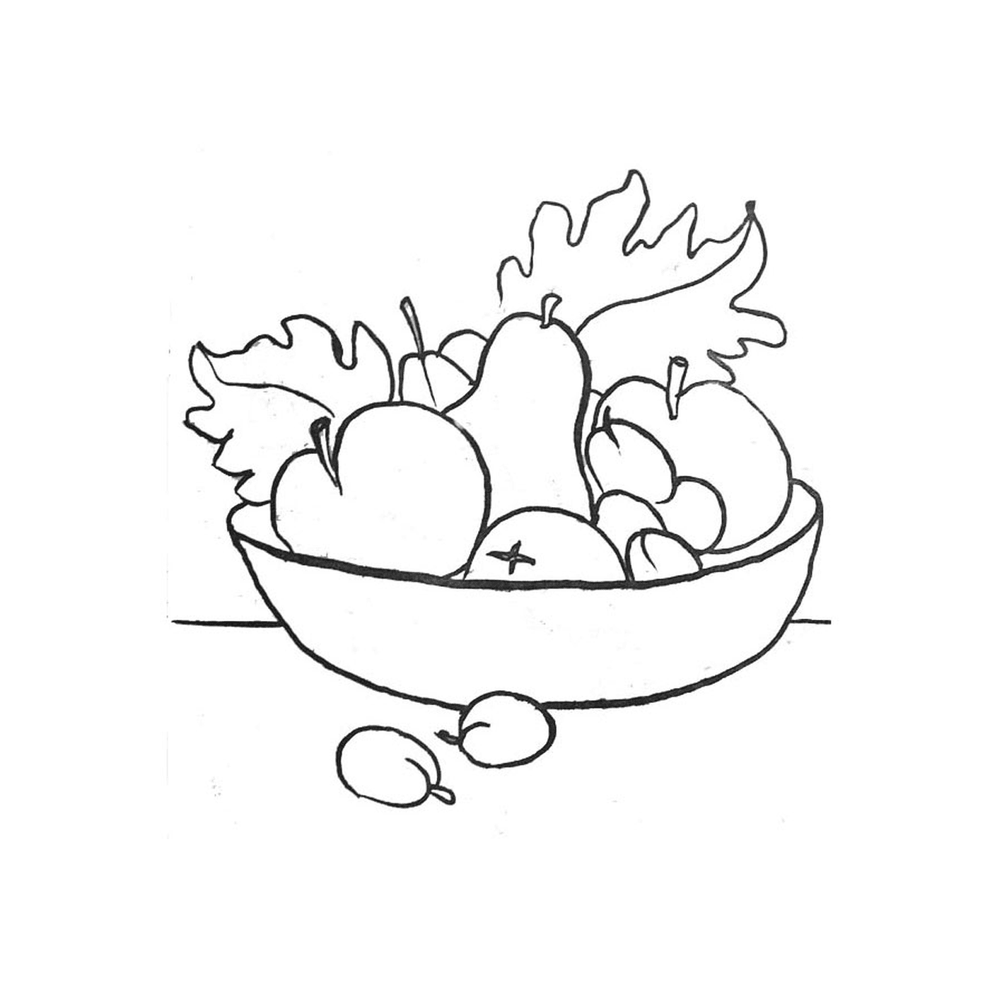  Schale gefüllt mit frischem Obst 