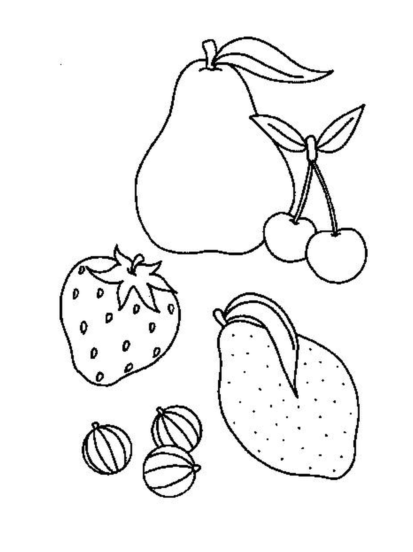  mix of fruit drawn 