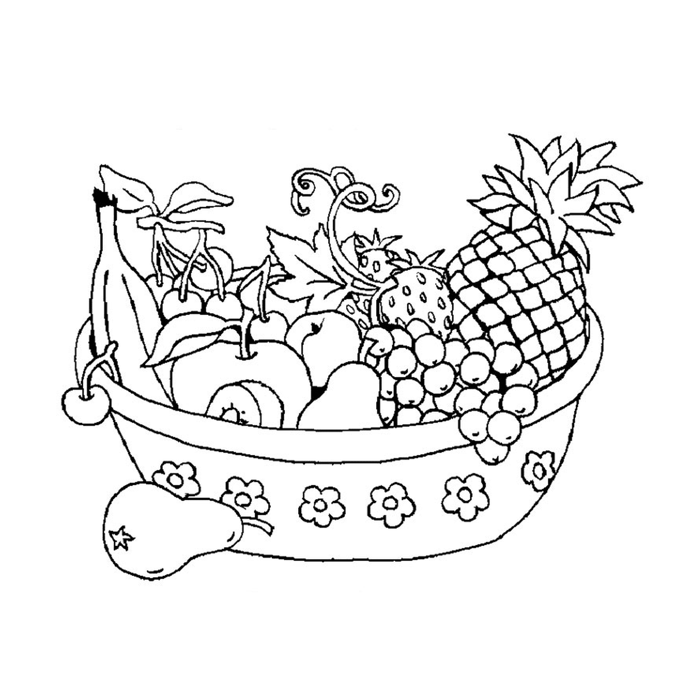  bowl filled with fruit 