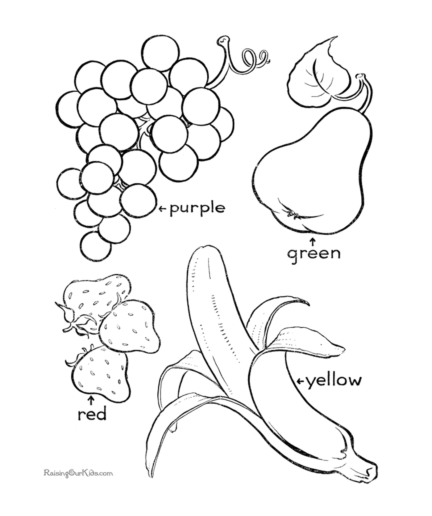  Mischung aus farbigen Früchten 