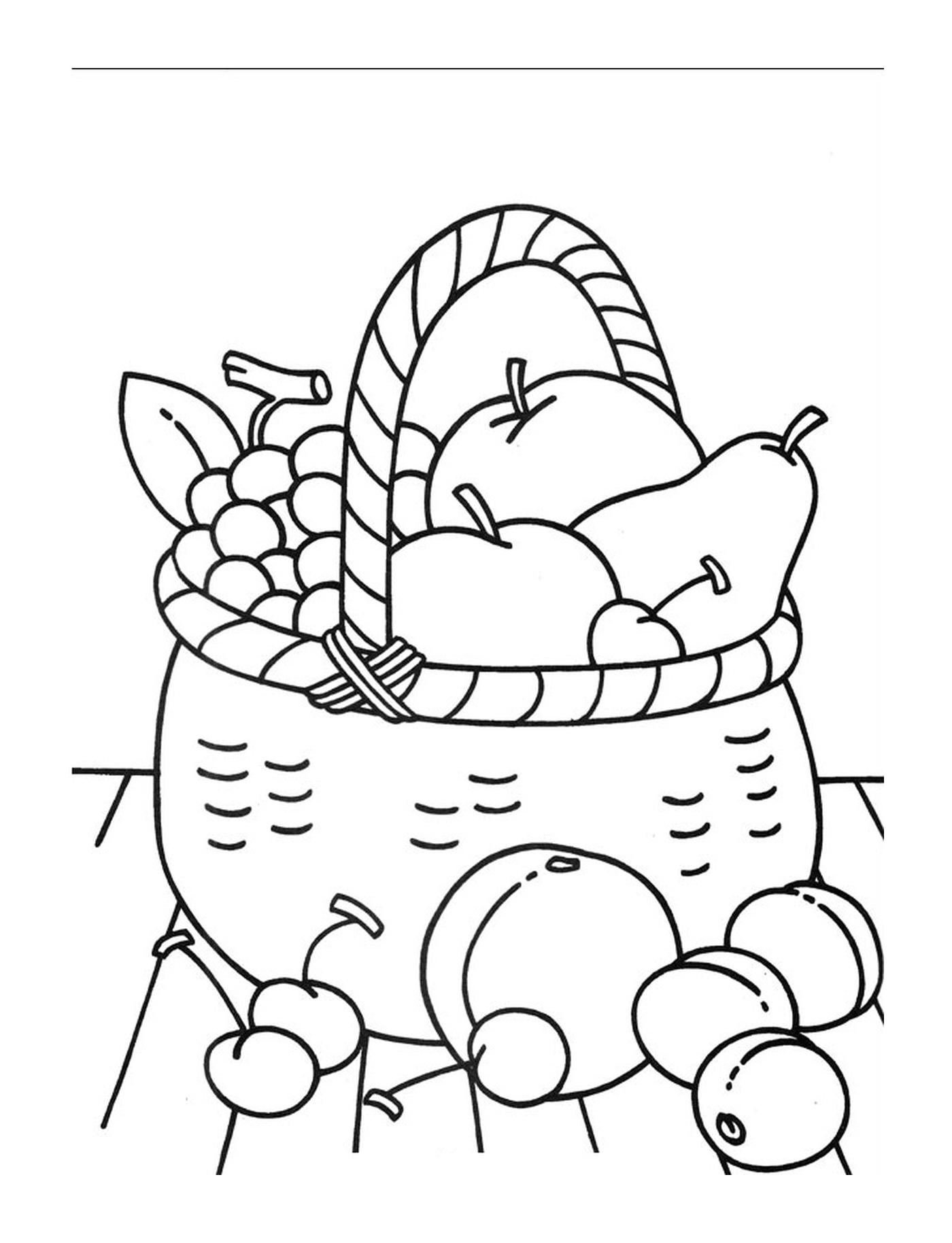  basket of apples and pears 