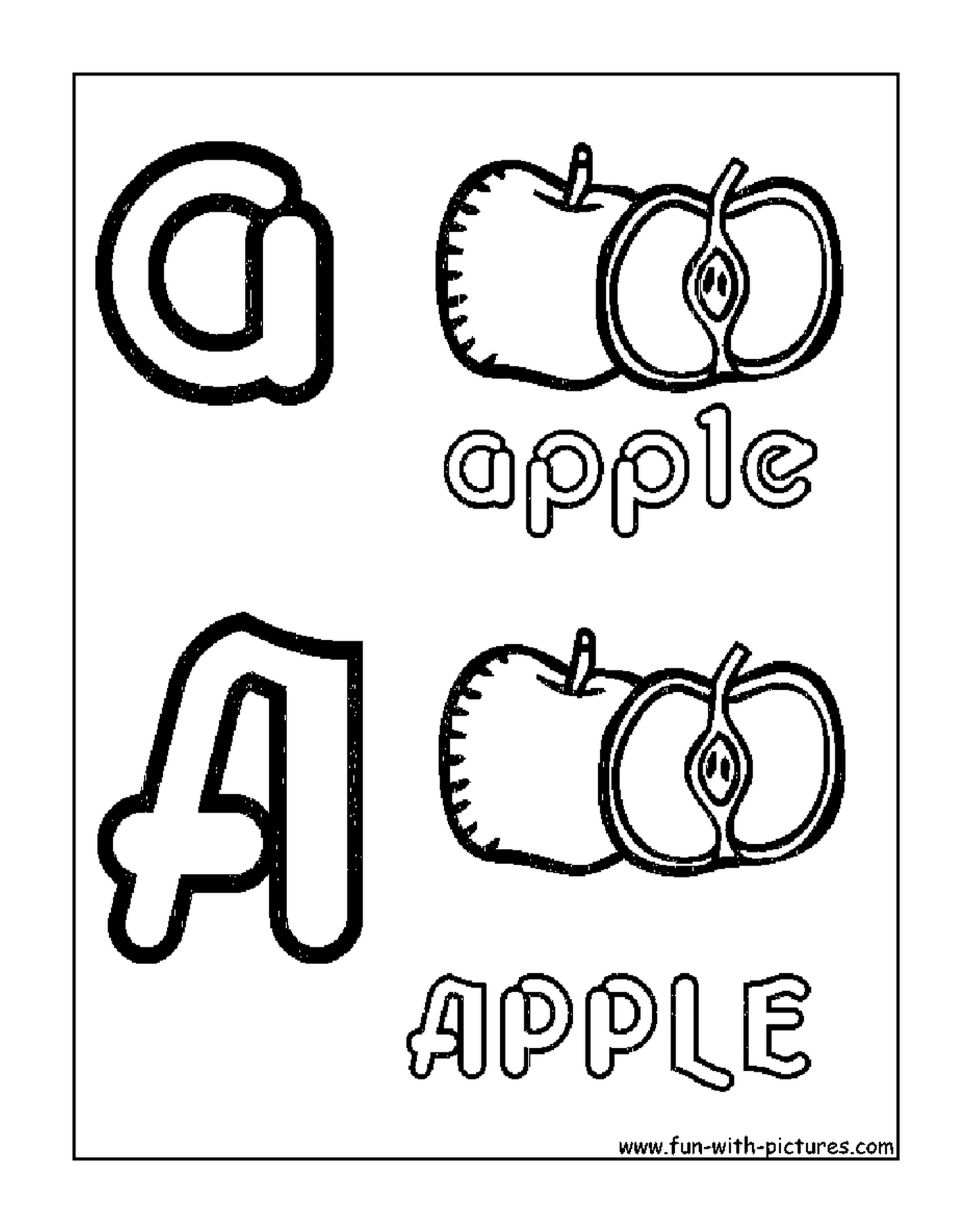  manzana en el alfabeto 