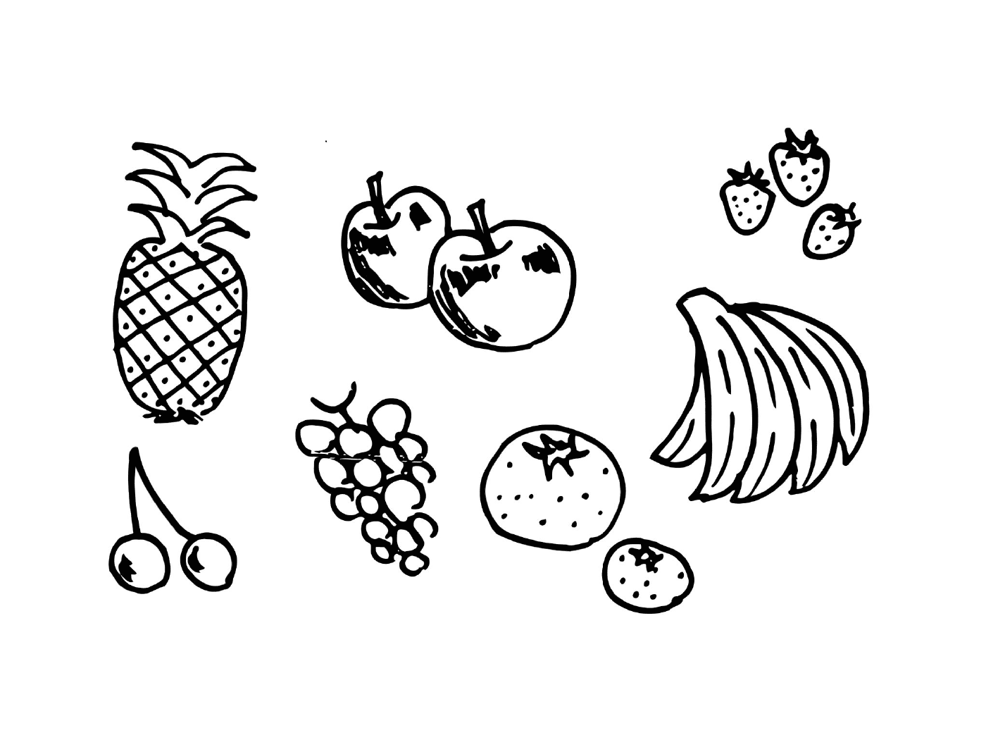  Sortiment von verschiedenen Früchten 