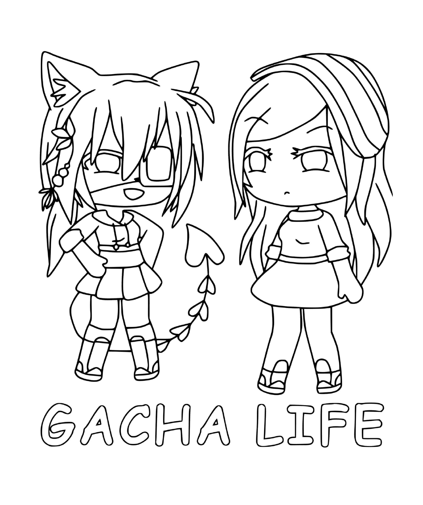  Two friends in Gacha Life 