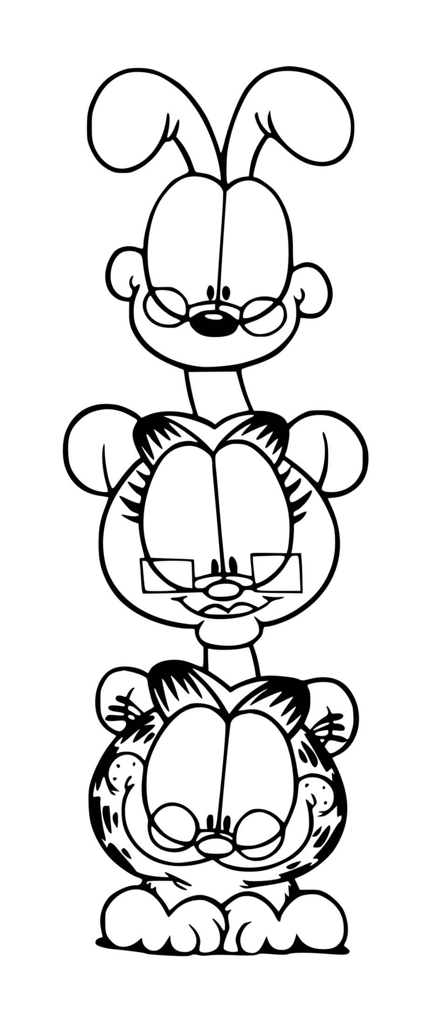  Garfield, Odie y Nermal como cómplices 